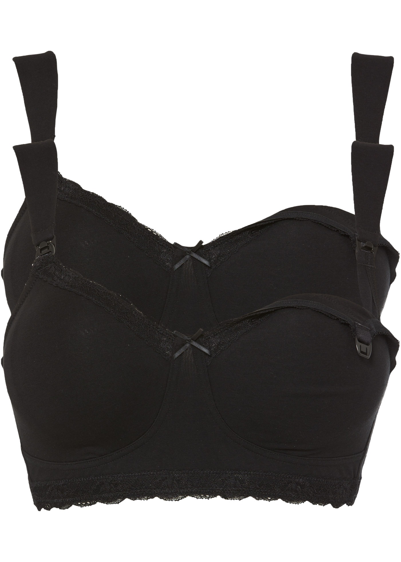 bonprix Still-BH Packung, 2 mit dekorativer Spitze und breiten Trägern