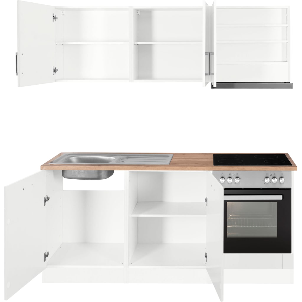 HELD MÖBEL Küchenzeile »Tinnum«, mit E-Geräten, Breite 180 cm
