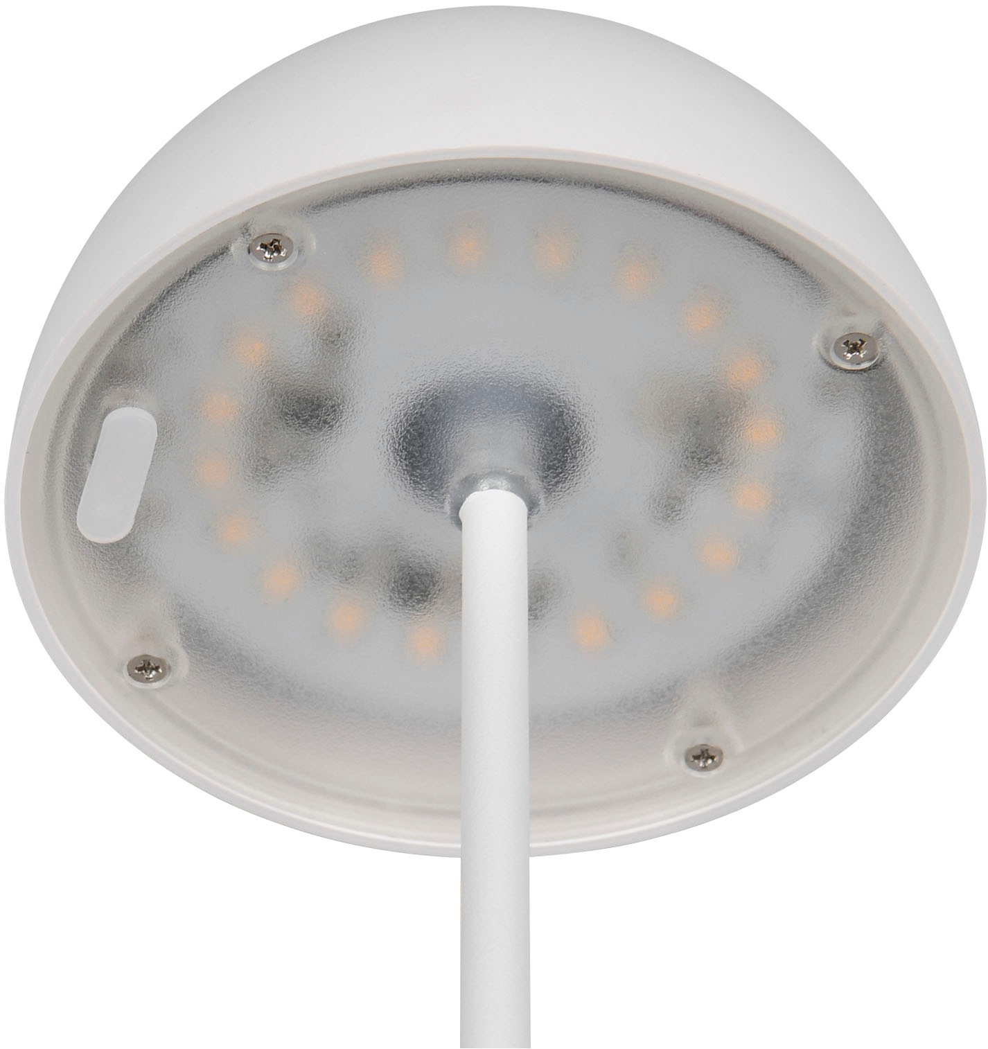 REALITY Leuchten LED Tischleuchte »ORTIZ, Outdoor Akku Tischleuchte in Pilzform, IP44, Touchdimmer USB-C«, 1 flammig, Leuchtmittel LED-Board | LED fest integriert, Memoryfunktion für Dimmstufe, Garten Tischlampe Akku 3h Laufzeit