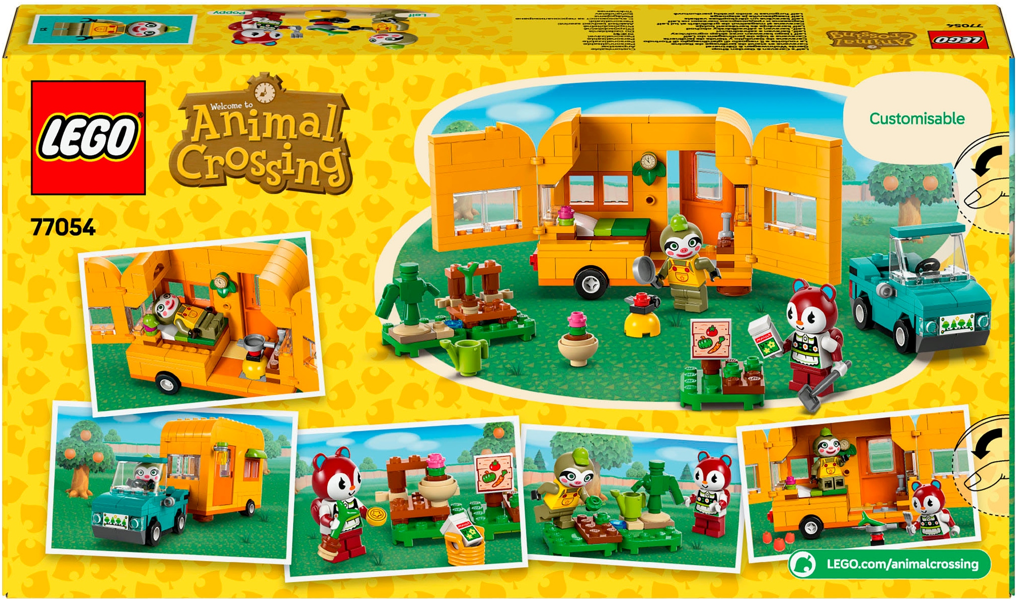 LEGO® Konstruktionsspielsteine »Gerds Wohnwagen & Gärtnerei (77054), LEGO Animal Crossing«, (263 St.), Made in Europe