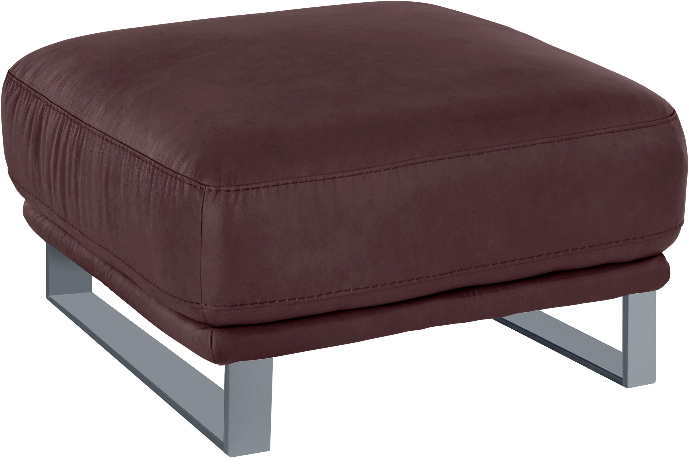 W.SCHILLIG Hocker »montanaa«, mit Metallkufen in Silber matt, Breite 71 cm