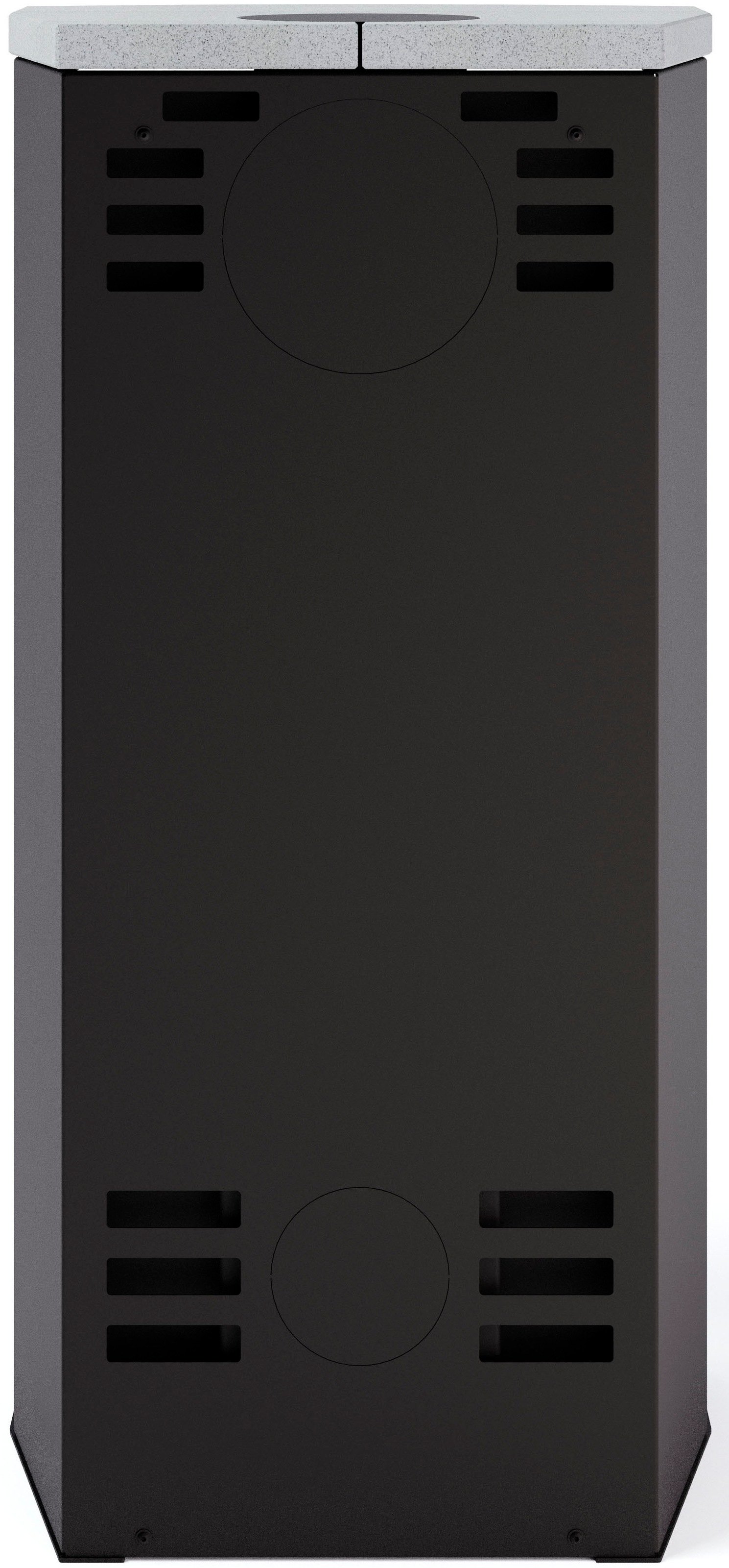 JUSTUS Kaminofen »Lara Stahl Schwarz Exklusiv« Aufstellort in deinem Zuhause, Top & Teefachstein