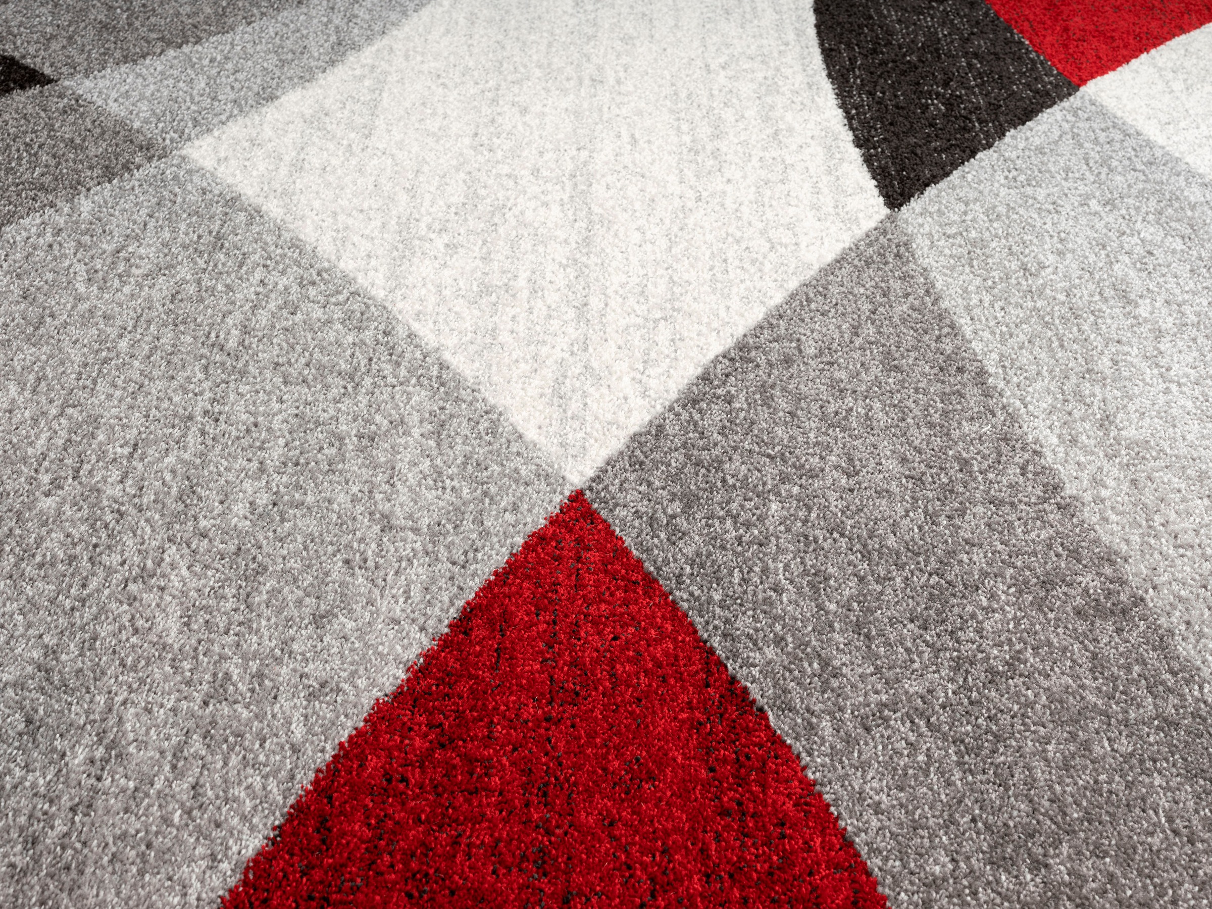 merinos Teppich »Thales 6100« rechteckig 10 mm Höhe Kurzflorteppich mit Konturenschnitt, Wohnzimmer