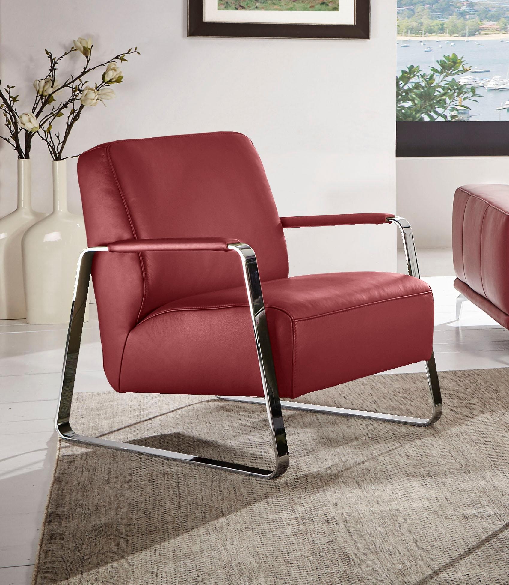 Cocktailsessel »quadroo Designsessel, Loungesessel«, mit bezogenen Armlehnen, Gestell...