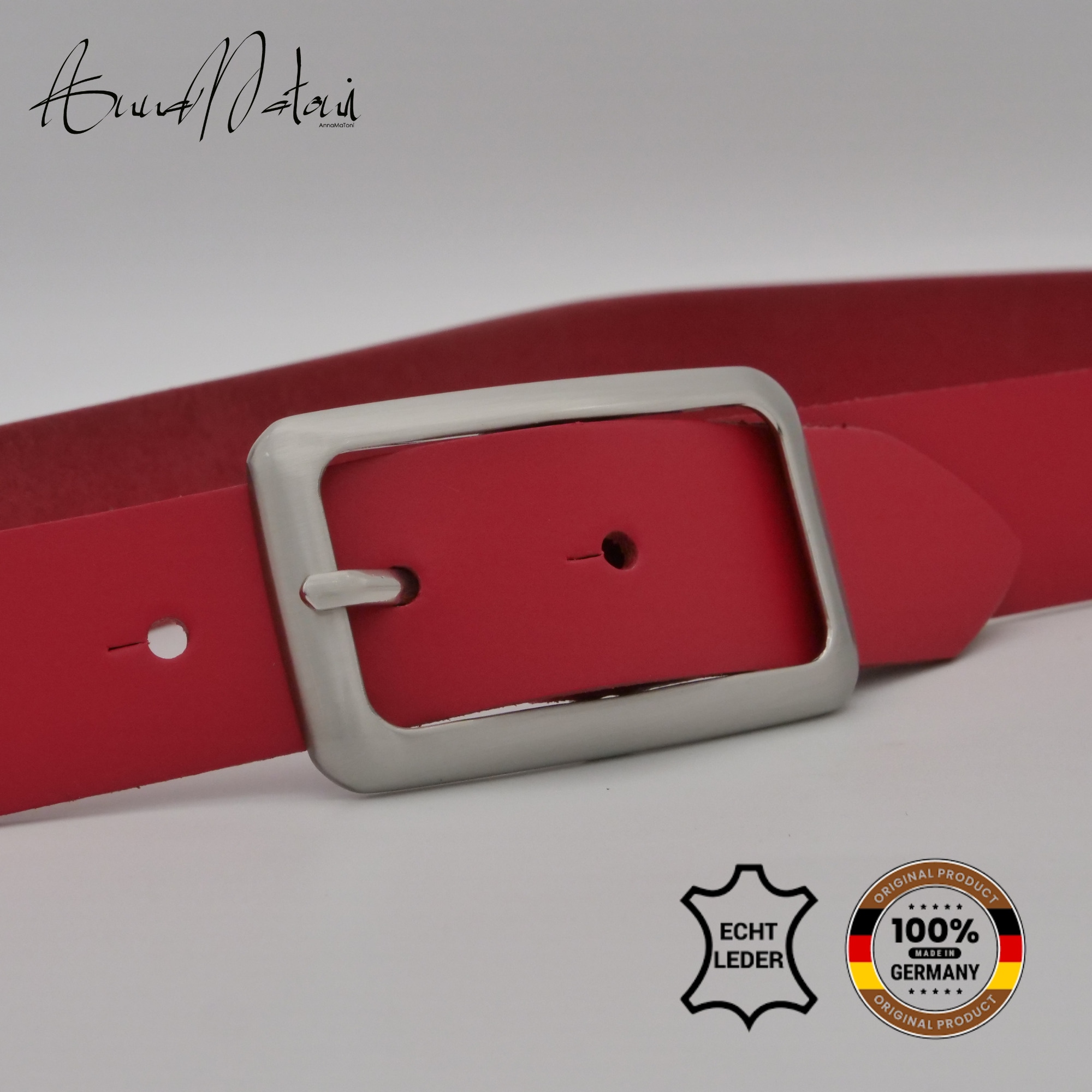 AnnaMatoni Ledergürtel »AnnaMatoni Damen Ledergürtel Basic 3cm breit echt Leder Gürtel«