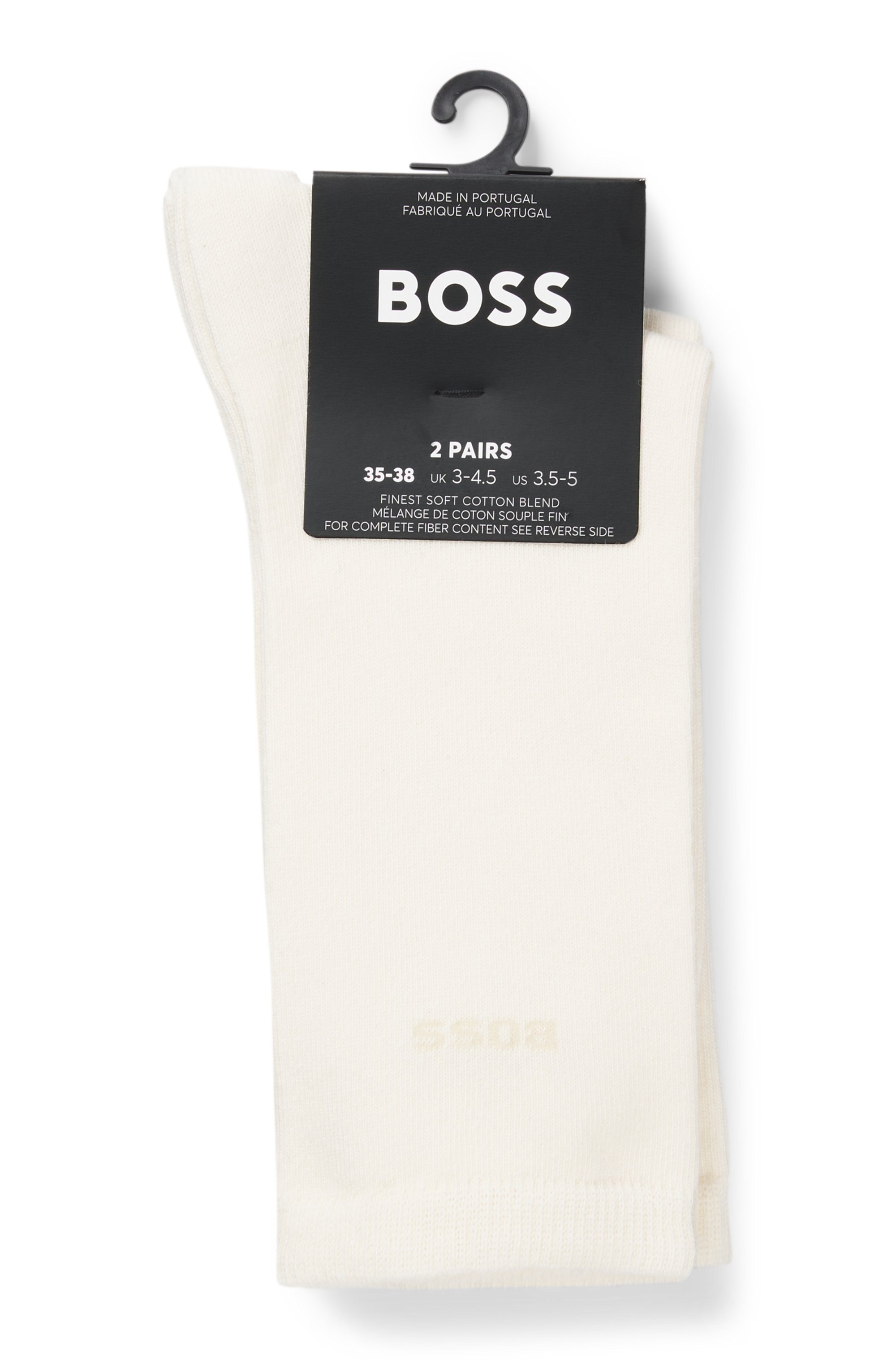 BOSS Businesssocken »2P RS Uni Logo CC W« Packung, 2 Paar tlg. mit BOSS Schriftzug