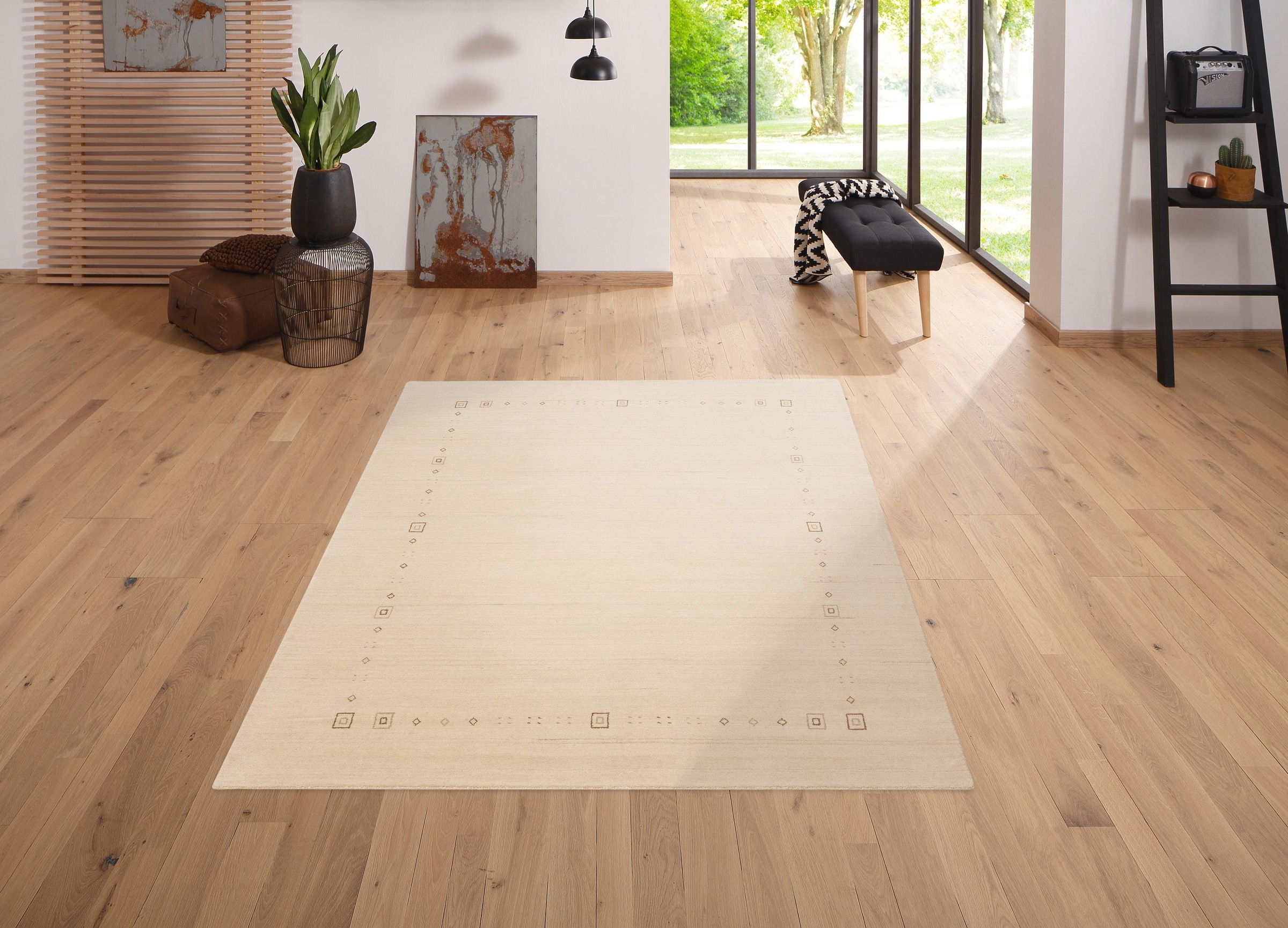 my home Wollteppich »Julia«, rechteckig, 12 mm Höhe, reine Wolle, handgeweb günstig online kaufen