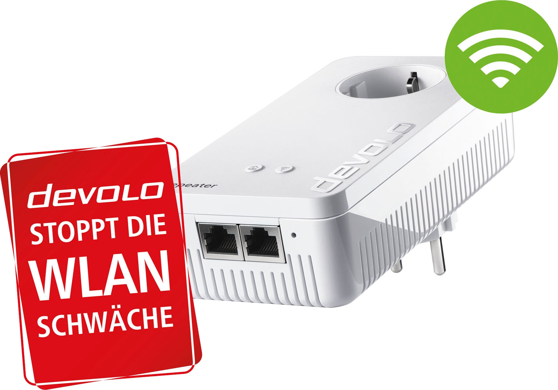 DEVOLO WLAN-Repeater »WIFI Repeater+ ac (1200Mbit, 2x LAN, Access Point, Dual WLAN)«, (1 St.)