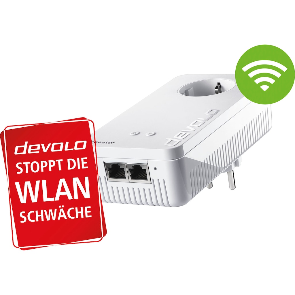 DEVOLO WLAN-Repeater »WIFI Repeater+ ac (1200Mbit, 2x LAN, Access Point, Dual WLAN)«, (1 St.)