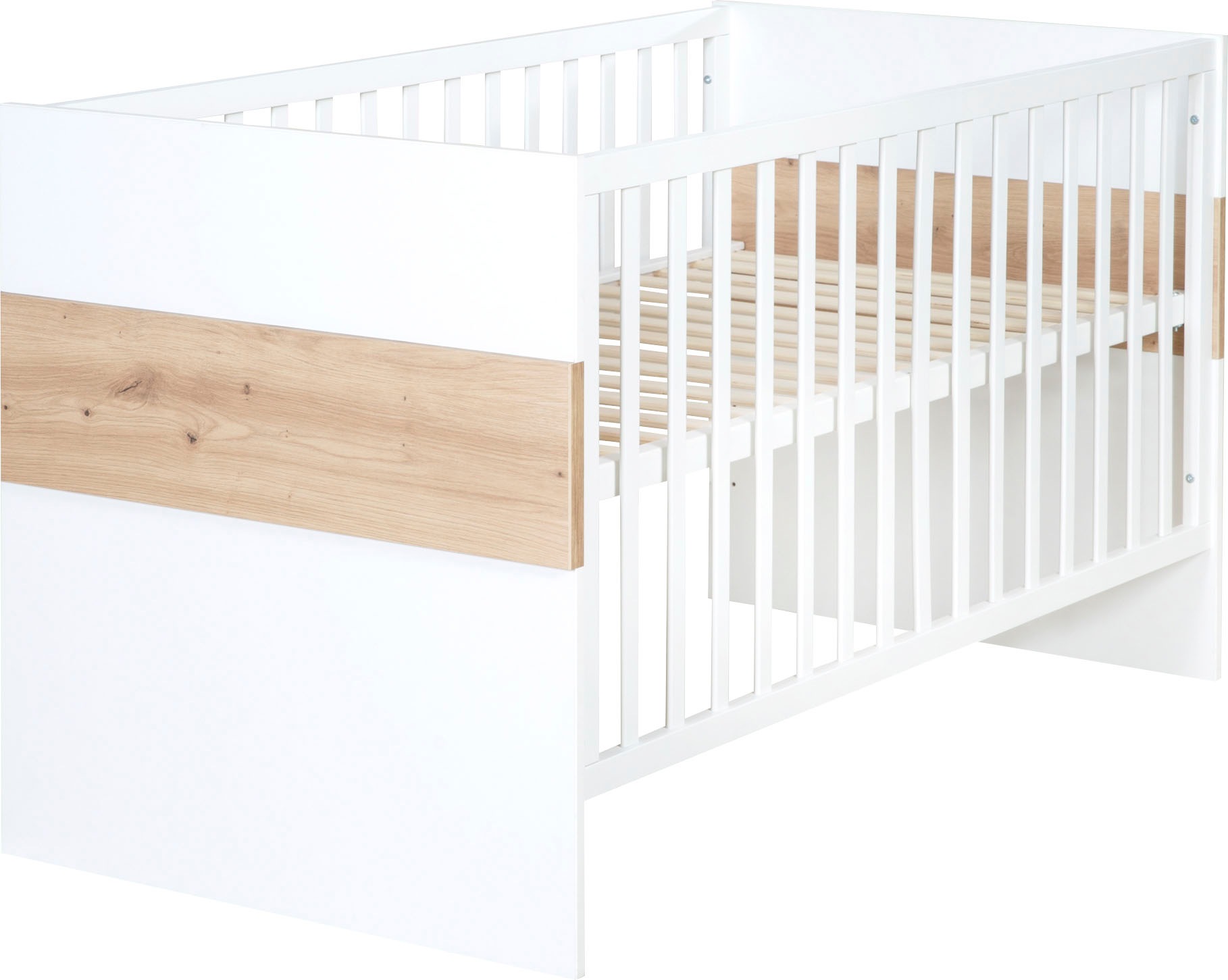 roba® Babyzimmer-Komplettset »Lion, Weiß/Artisan Eiche«, (Spar-Set, Babybet günstig online kaufen