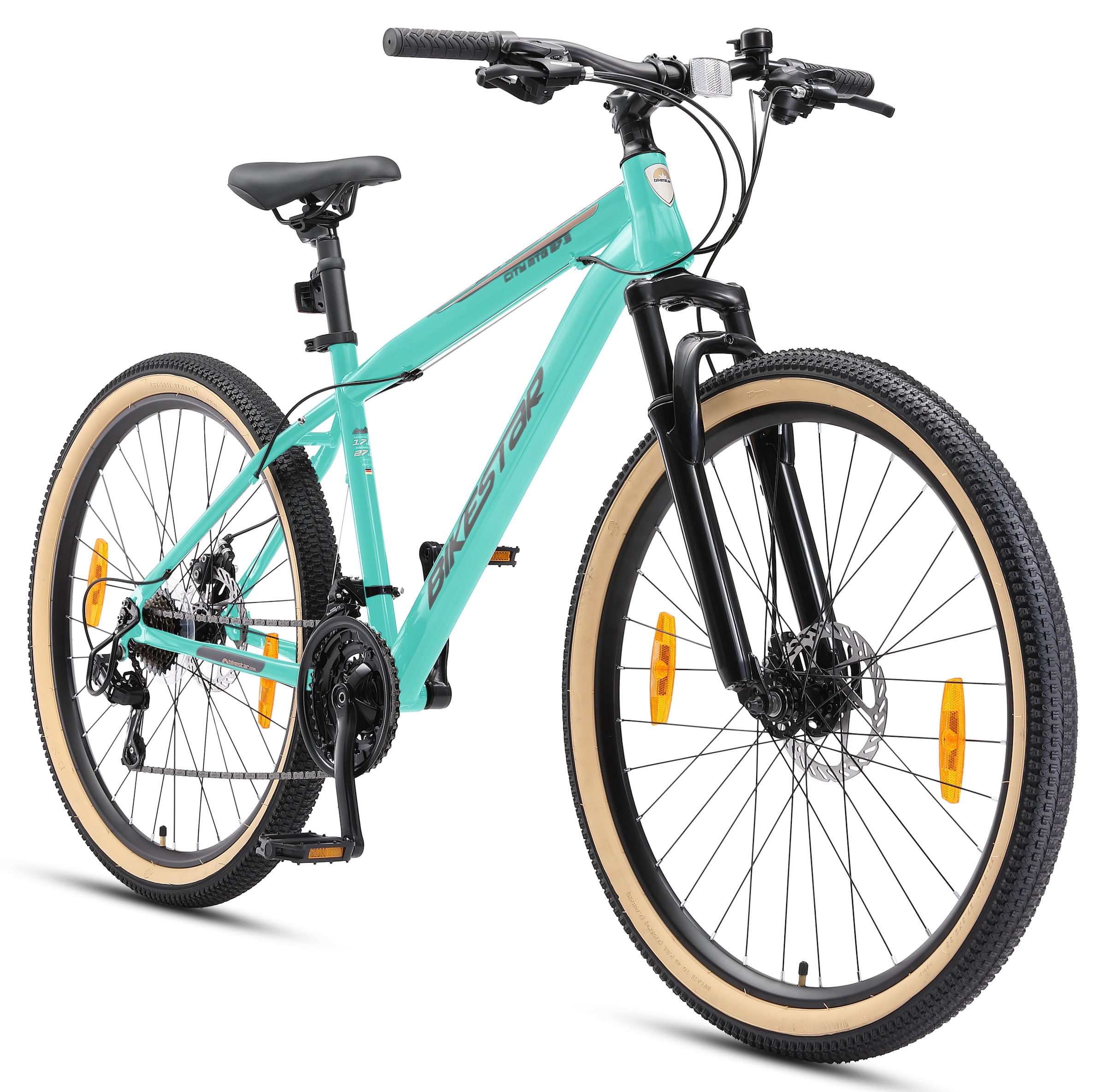 Bikestar Mountainbike 21 Gang Shimano RD-TY300 Schaltwerk Kettenschaltung für Damen und Herren, Kettenschaltung