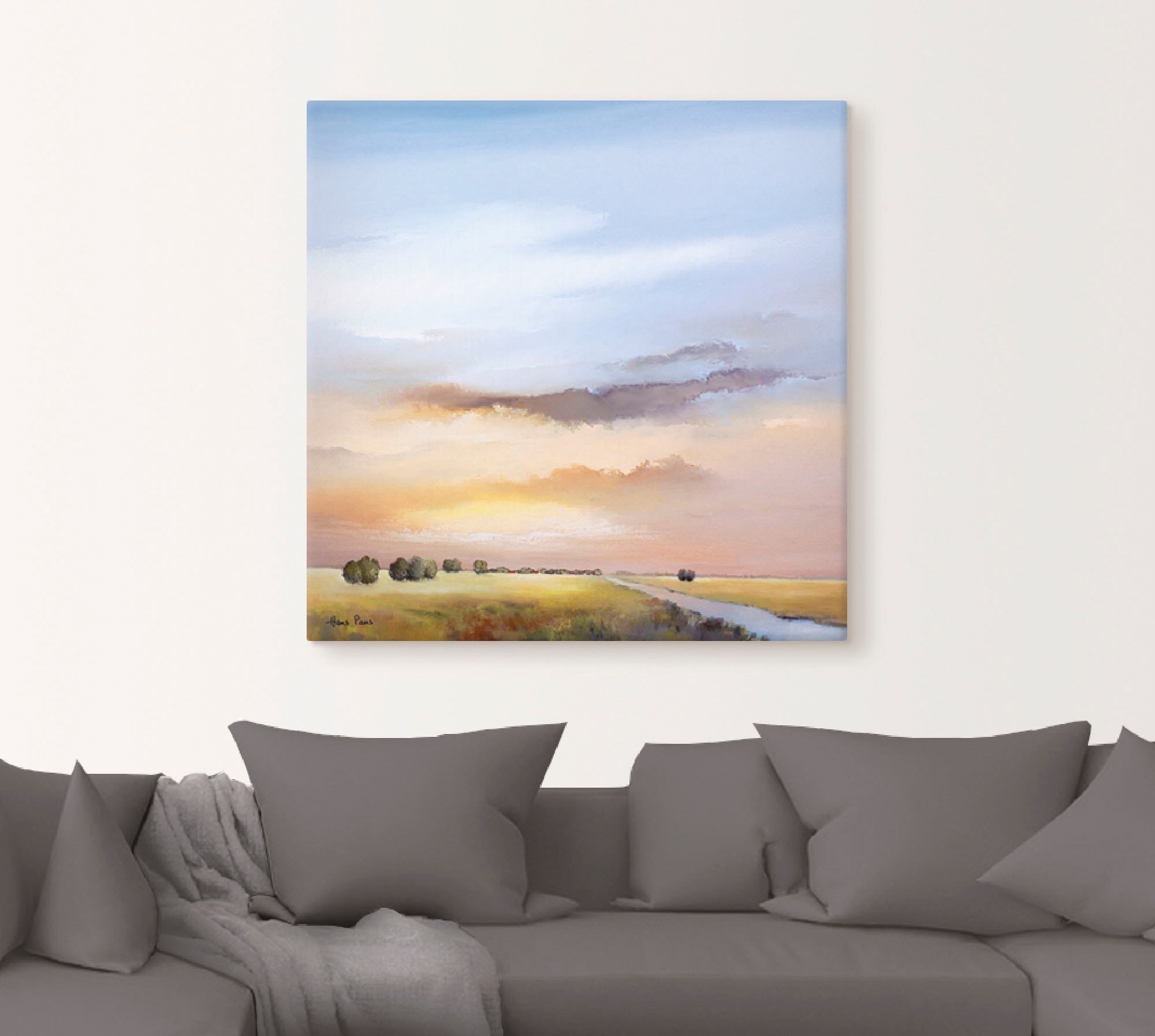 Artland Wandbild »Landschaft III« Himmel 1 Stk. tlg. auf Holzrahmen gespannt