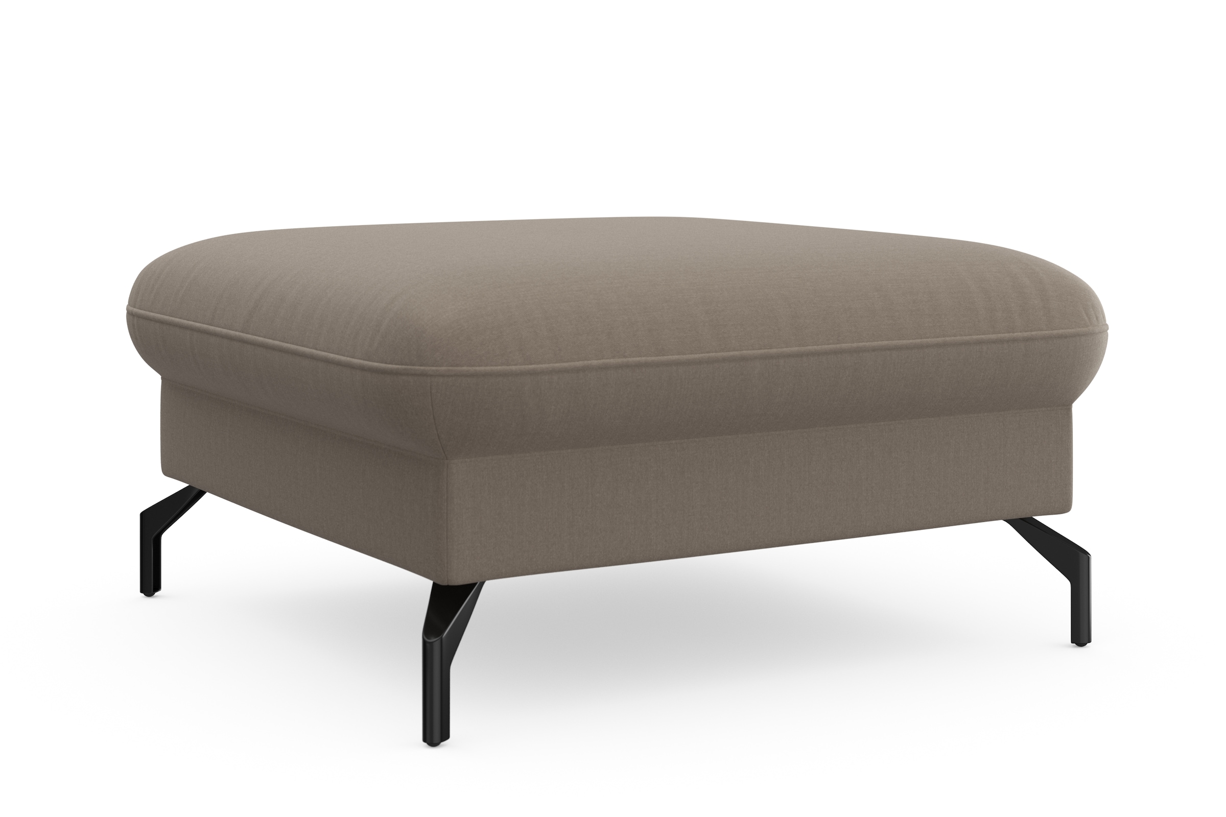 sit&more Hocker »Fashion«, inklusive Federkern, mit hochwertigen, schwarzen Metallfüßen
