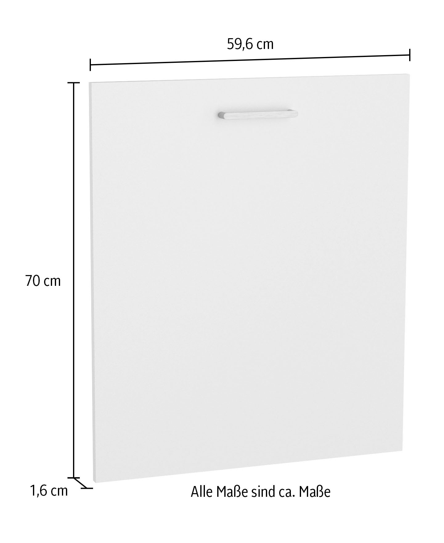KOCHSTATION Frontblende »KS-Lucy« Breite 60 cm, Metallgriff, für vollintegrierten Geschirrspüler