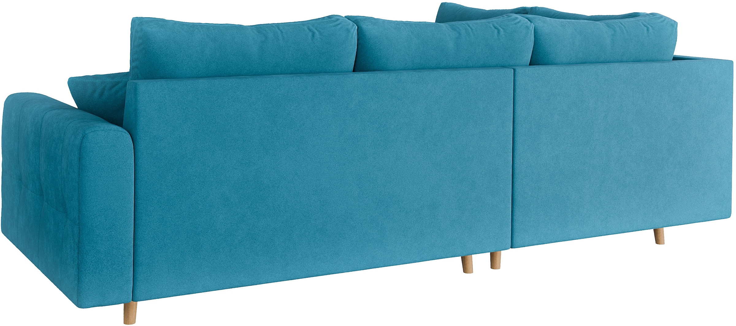 Home affaire Ecksofa »CHARRE L-Form mit Ottomane, Maße B/T/H: 231/161/81 cm« feine Steppung, lose Rücken- und Zierkissen, auch in Cord und Bouclé