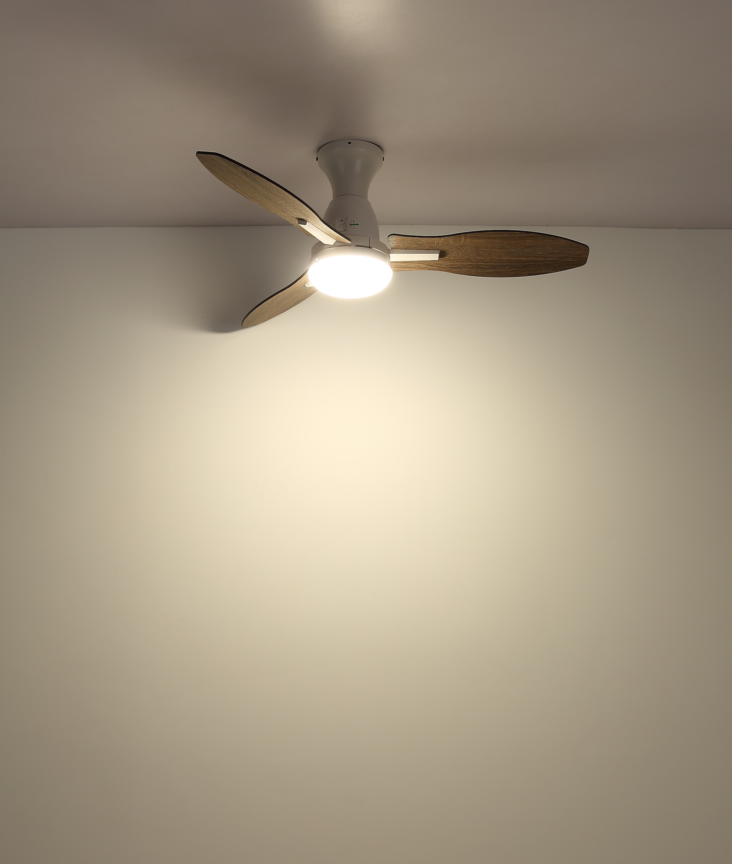 GLOBO LIGHTING Deckenleuchte »GALE« LED-Modul 1 Stk. warmweiß - kaltweiß Ventilator kühlen-heizen holzoptik CCT 3000/4500/6000K