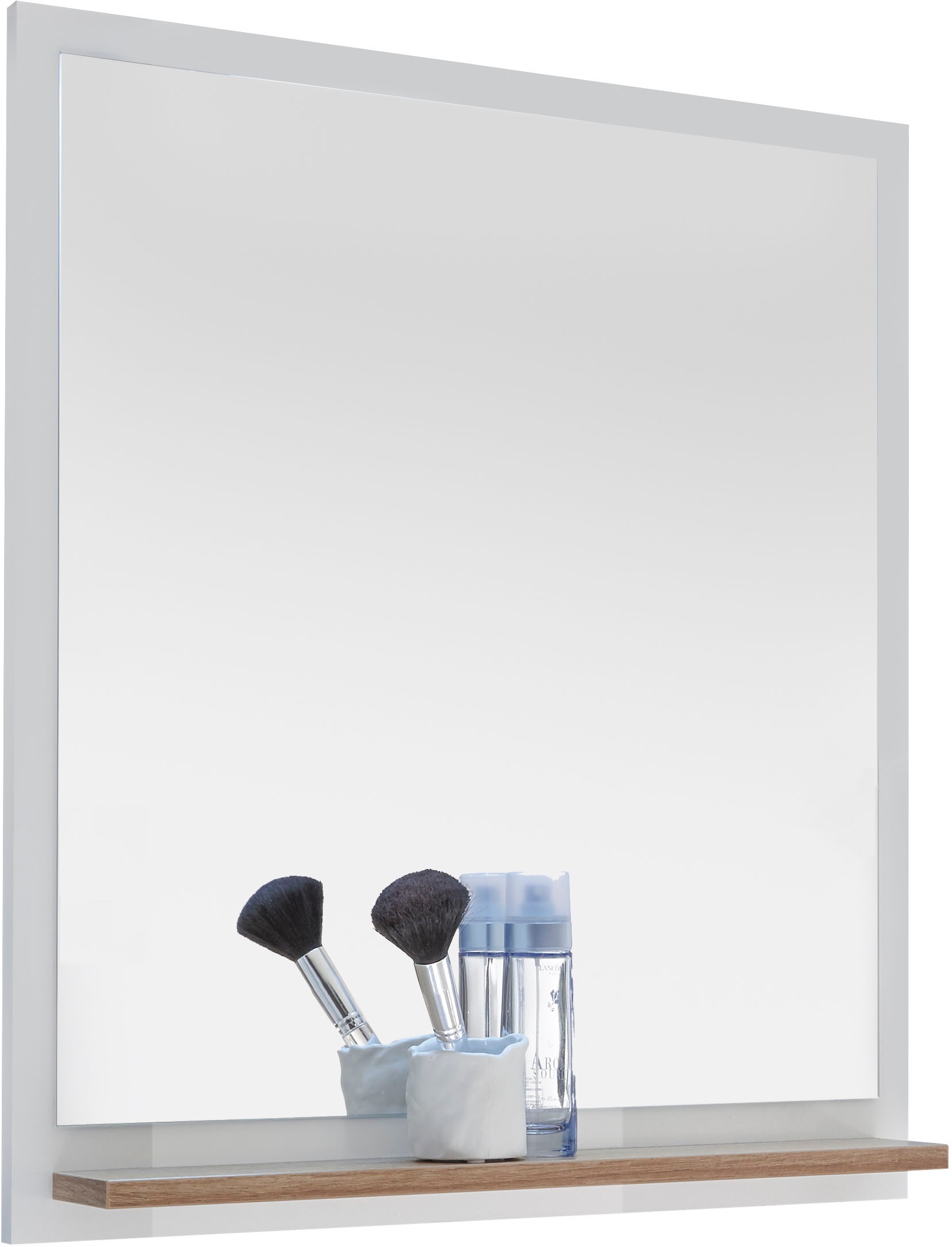 Saphir Badmöbel-Set »Quickset 4-teilig, Waschbeckenunterschrank mit LED-Spiegel«, (5 St.), Unterschrank, Hängeschrank, inkl. Türdämpfer, 3 Türen, 1 Schublade