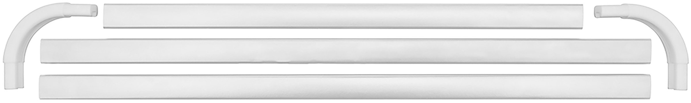 WENKO Winkelstange »Modell Era«, Winkelschiene aus Aluminium für Duschvorhänge, inkl. 16 Spezialgleiter