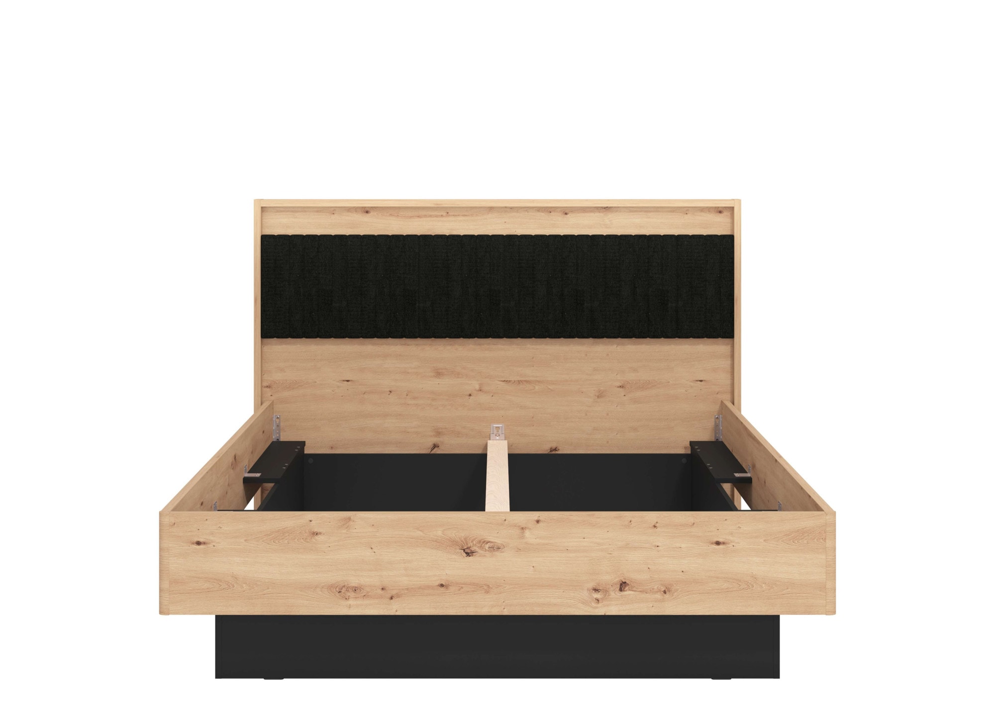 INOSIGN Bettgestell »Ascalon, gepolstertes Kopfteil, bezogen mit weichem Cordstoff«, Liegeflächen 160 oder 180x200 cm, FSC® -zertifizierter Holzwerkstoff