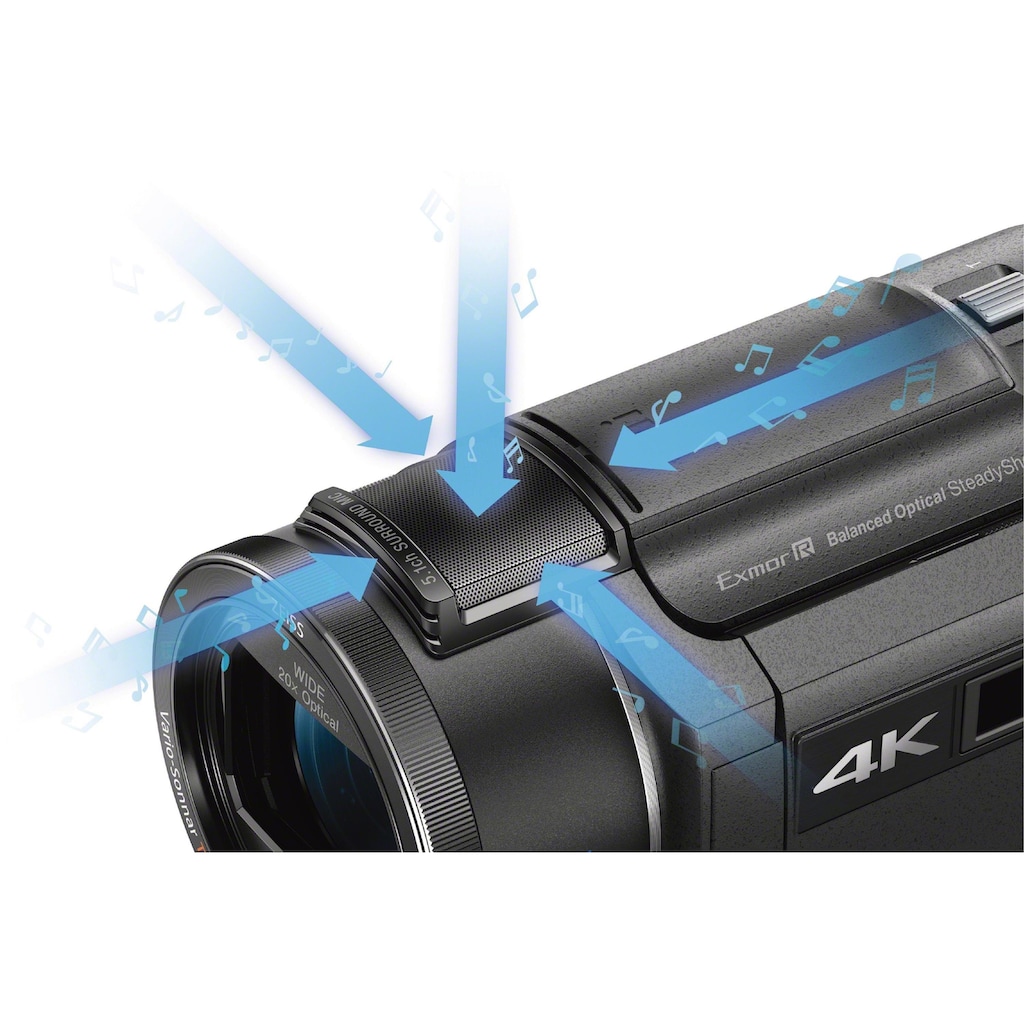 Sony Camcorder »FDRAX53.CEN«, 4K Ultra HD, NFC-WLAN (Wi-Fi), 20 fachx opt. Zoom