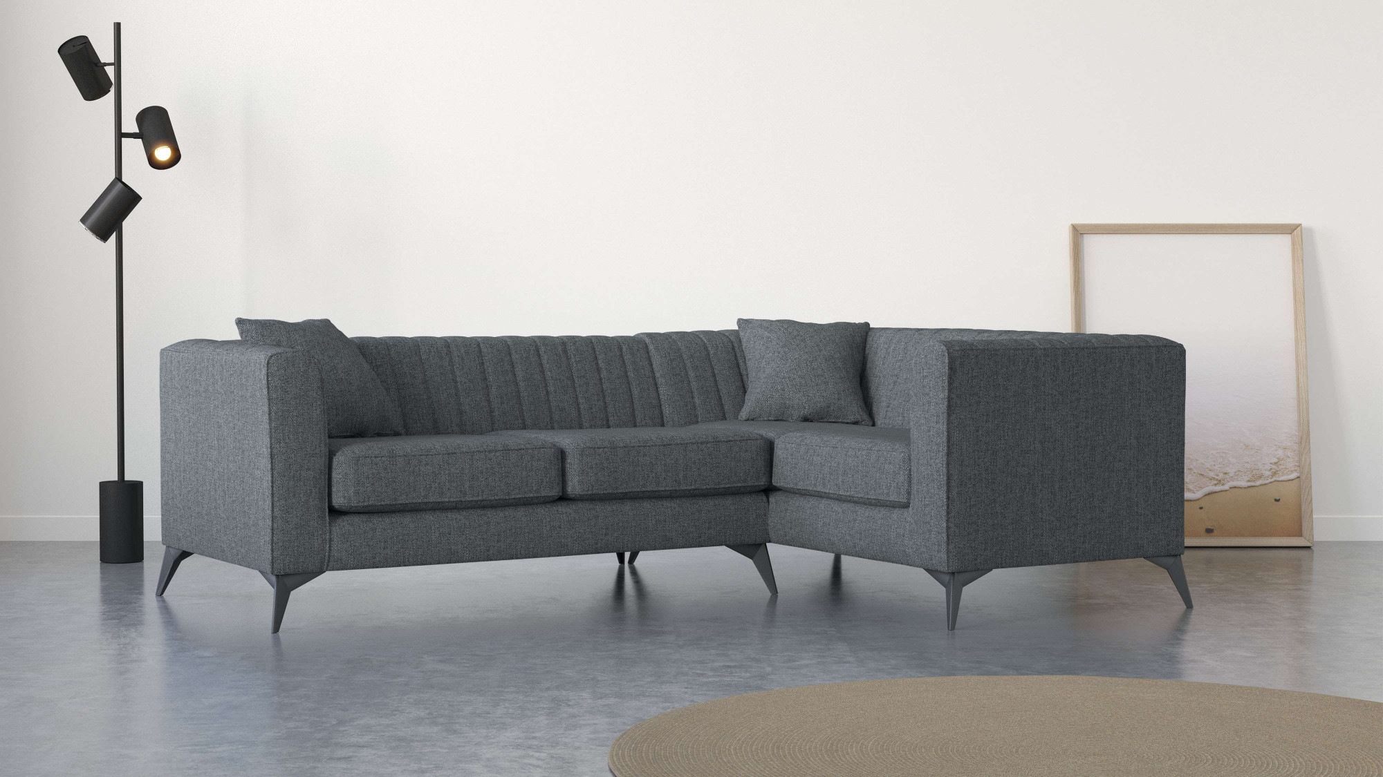 Places of Style Ecksofa »MATTHEW L-Form ideal für kleine Räume, Maße B/T/H: günstig online kaufen