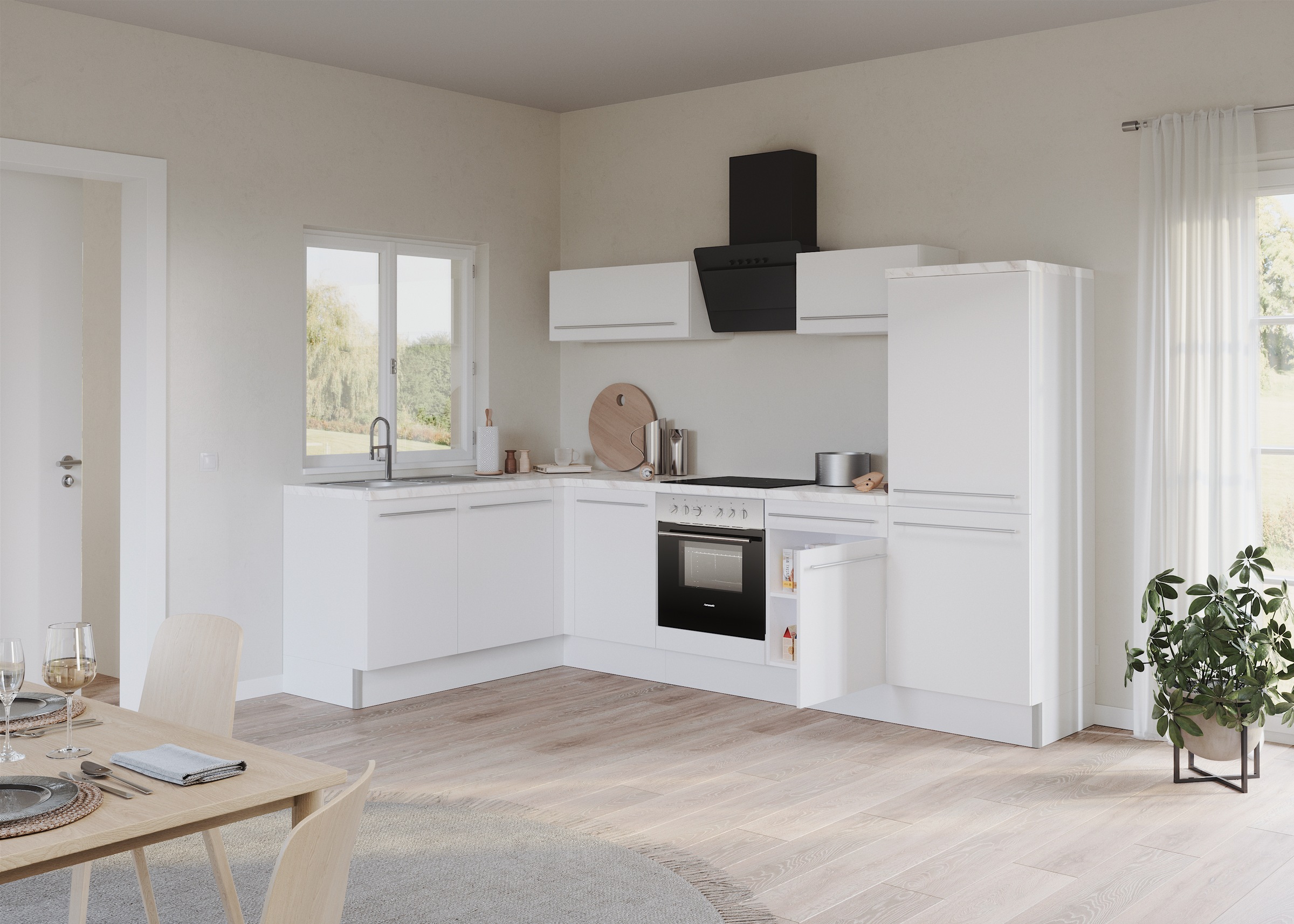 OPTIFIT Küche »Bern2«, Stellmaße 175 x 295 cm, wahlweise mit E-Geräten