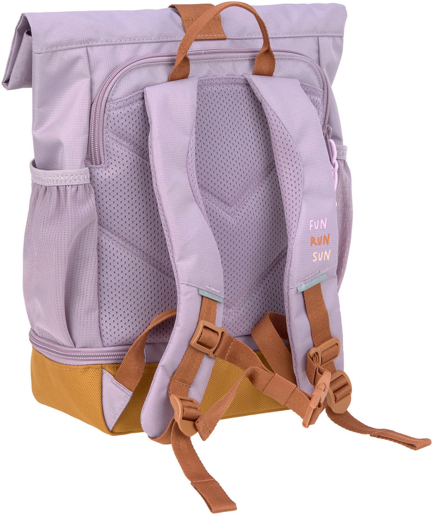 LÄSSIG Kinderrucksack »Little Gang, Mini Rolltop Backpack, lilac« Reflektoren aus recycelten PET-Flaschen