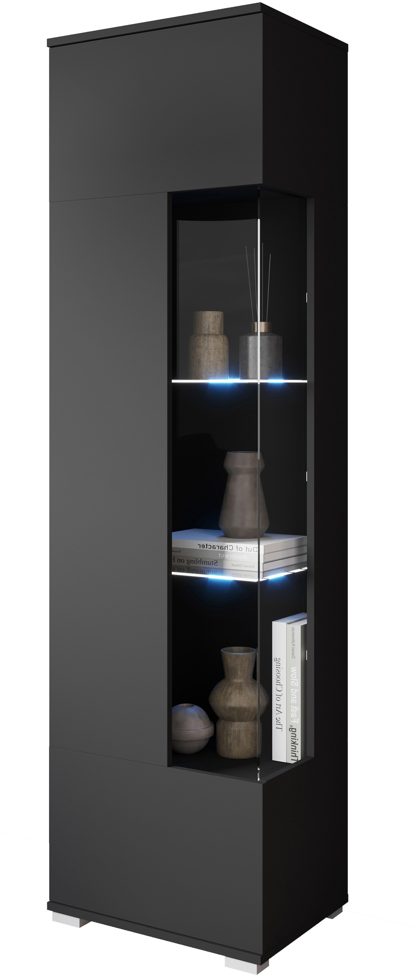 INOSIGN Vitrine »Kenia, stehend und hängend, Türanschlag wechselbar«, (1 St.), Vitrineschrank mit Glastüren 160 cm Höhe