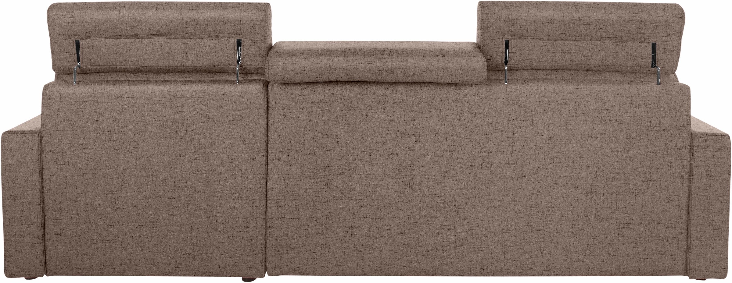 DOMO collection Ecksofa »Ava mit moderner Sitzheftung & toller Doppelnaht, komfortabel, L-Form«, mit Recamiere, inkl. Federkern, wahlweise mit Kopfteilverstellungen