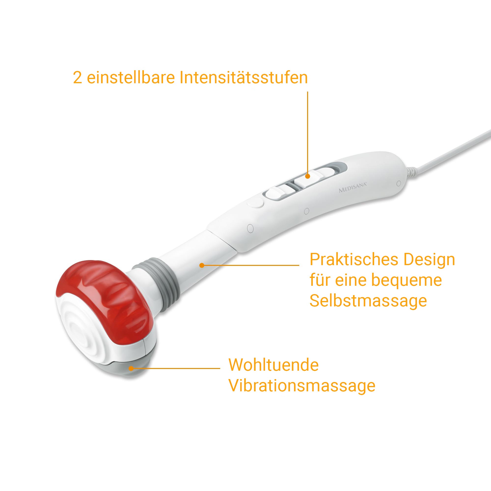 Medisana Massagegerät »HM 886« Set 6-tlg., Handmassagegerät mit Rotlicht- und Wärmefunktion