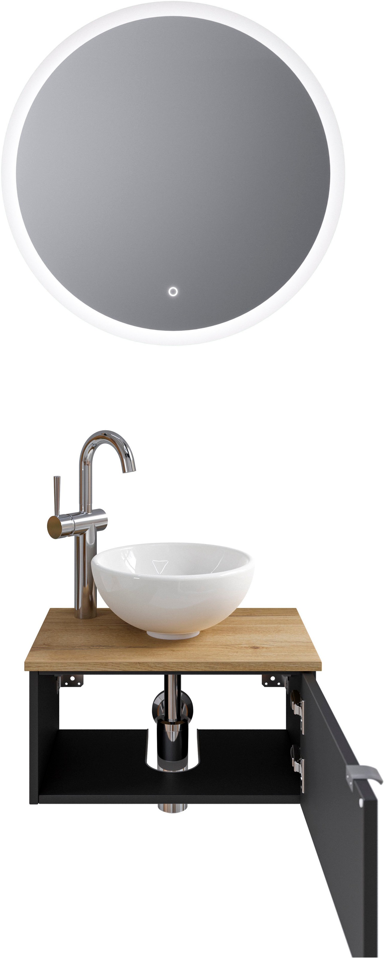Saphir Badmöbel-Set »Serie 6915«, (4 St.), Gäste-Bad, mit LED-Spiegel und 1 günstig online kaufen