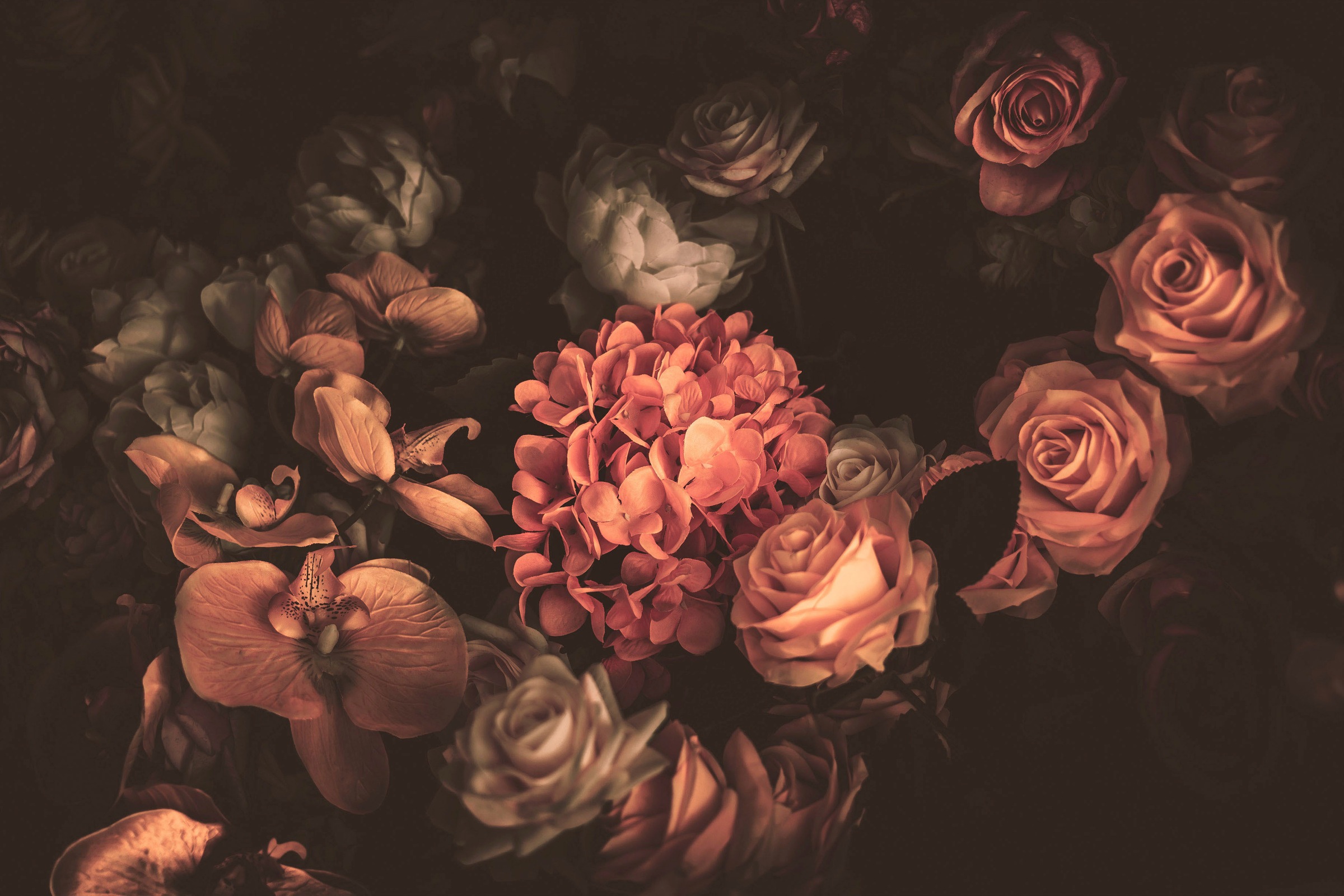 A.S. Création Leinwandbild »Romantic Flower«, Kunst-Blumen-Kinder, (1 St.), Romantische Blumen, Rosen Keilrahmen Leinwand-Bild Wohnzimmer modern