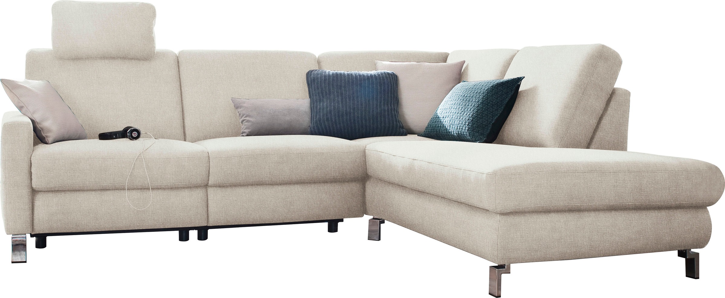 3C Candy Ecksofa »Mainau modern und elegant, mit gutem Sitzkomfort, L-Form« günstig online kaufen