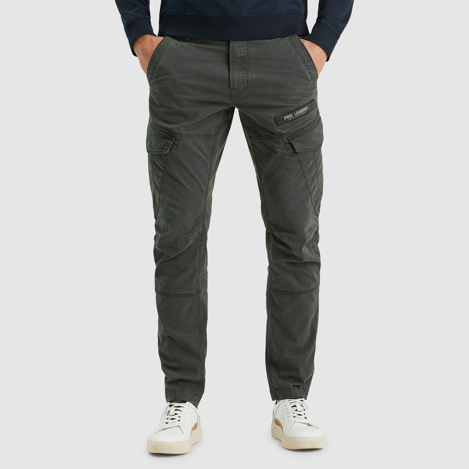 PME LEGEND Cargohose »Nordrop Stretch Twill«, mit Logo Stickerei