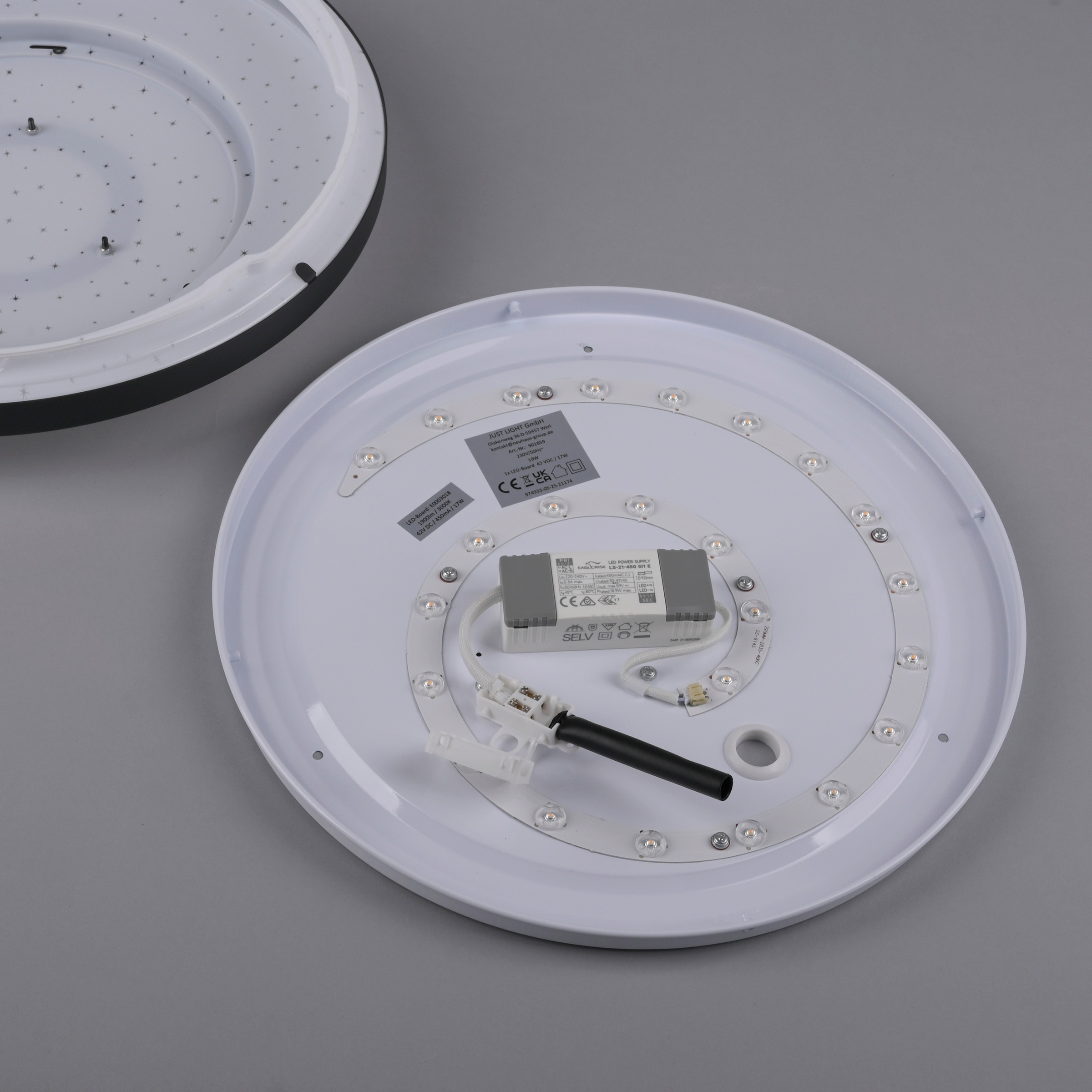 JUST LIGHT LED Deckenleuchte »TURANUS« LED-Board 1 Stk. Warmweiß Starry-Cover