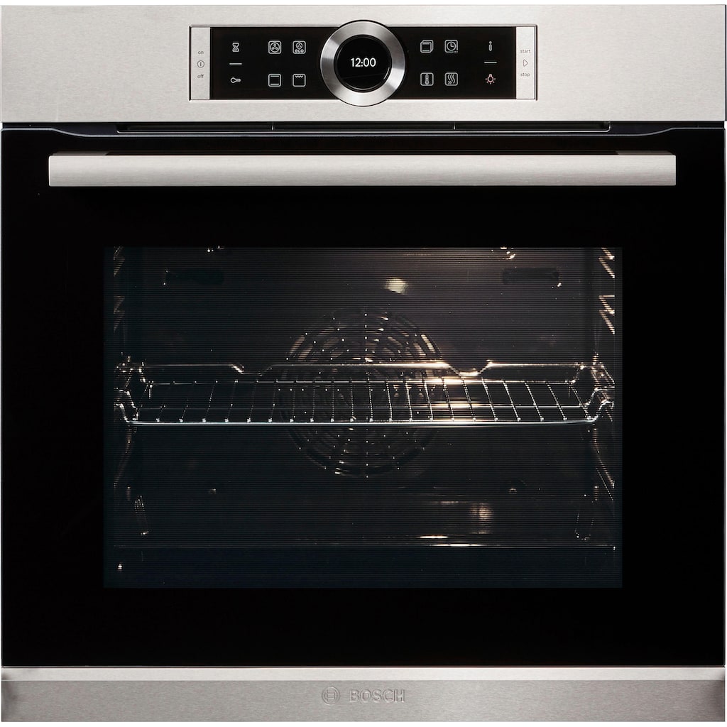 BOSCH Einbaubackofen »HBG632TS1«, 8, HBG632TS1, mit 3-fach-Teleskopauszug