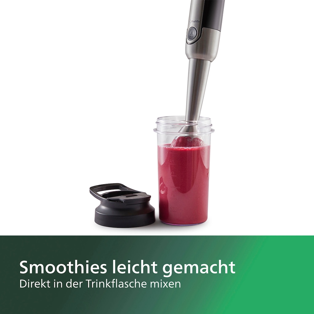 Philips Stabmixer »HR2650/90 Viva, SpeedTouch, inkl. 2-in-1 Togo Trinkflasche & Mixbecher«, 800 W