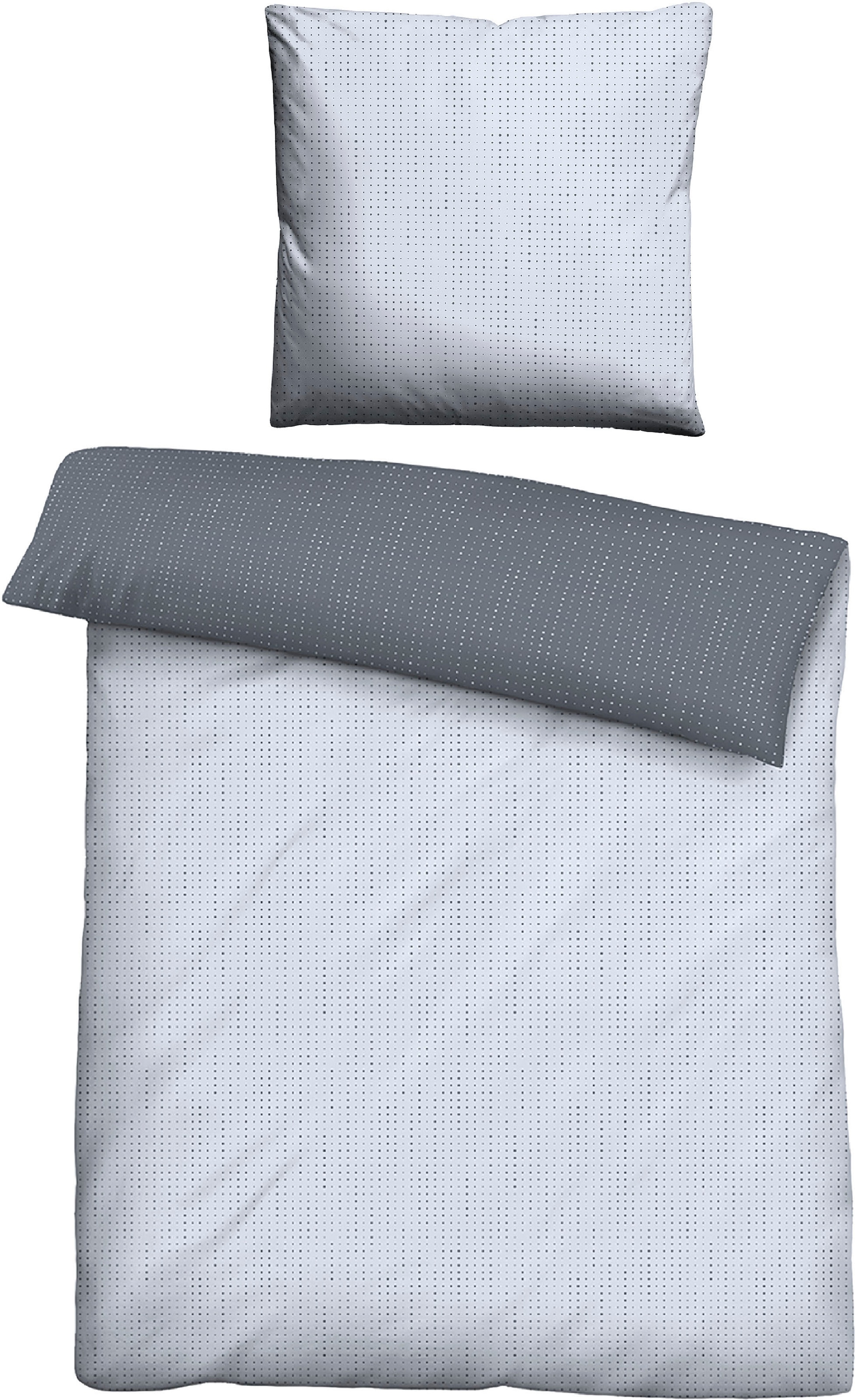 Biberna Wendebettwäsche »Combinate in Gr. 135x200, 155x220 oder 200x200 cm« 2 Stk. Bettwäsche aus Baumwolle, zeitlose Bettwäsche mit Wendeoptik