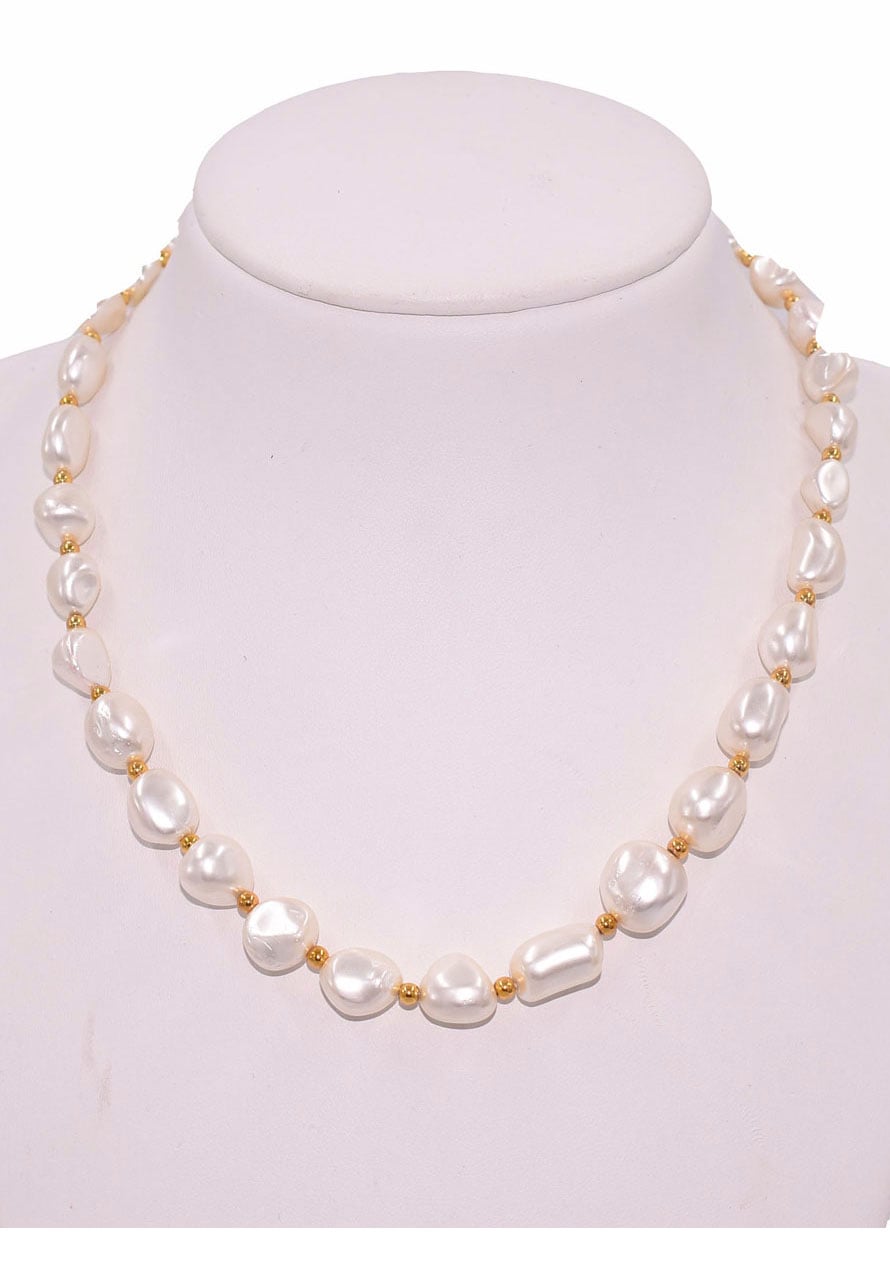 Firetti Collier »Schmuck Geschenk Halsschmuck Halskette Edelstein Farbstein«, Made in Germany - mit Perlmutt