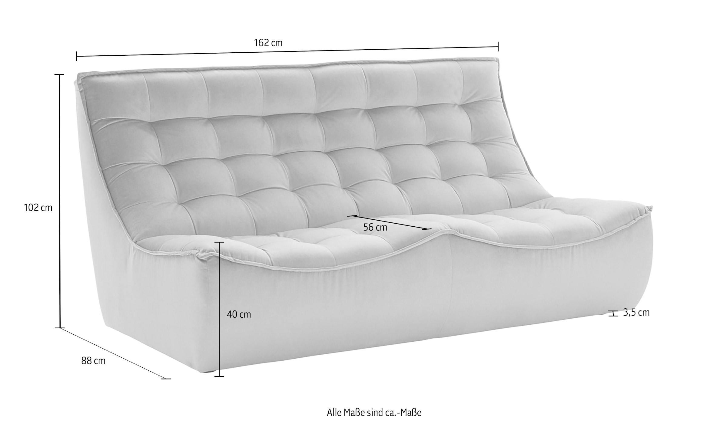 CALIA ITALIA 2-Sitzer »Banjo, italienisches Doppelsofa, als 2-Sitzer oder a günstig online kaufen