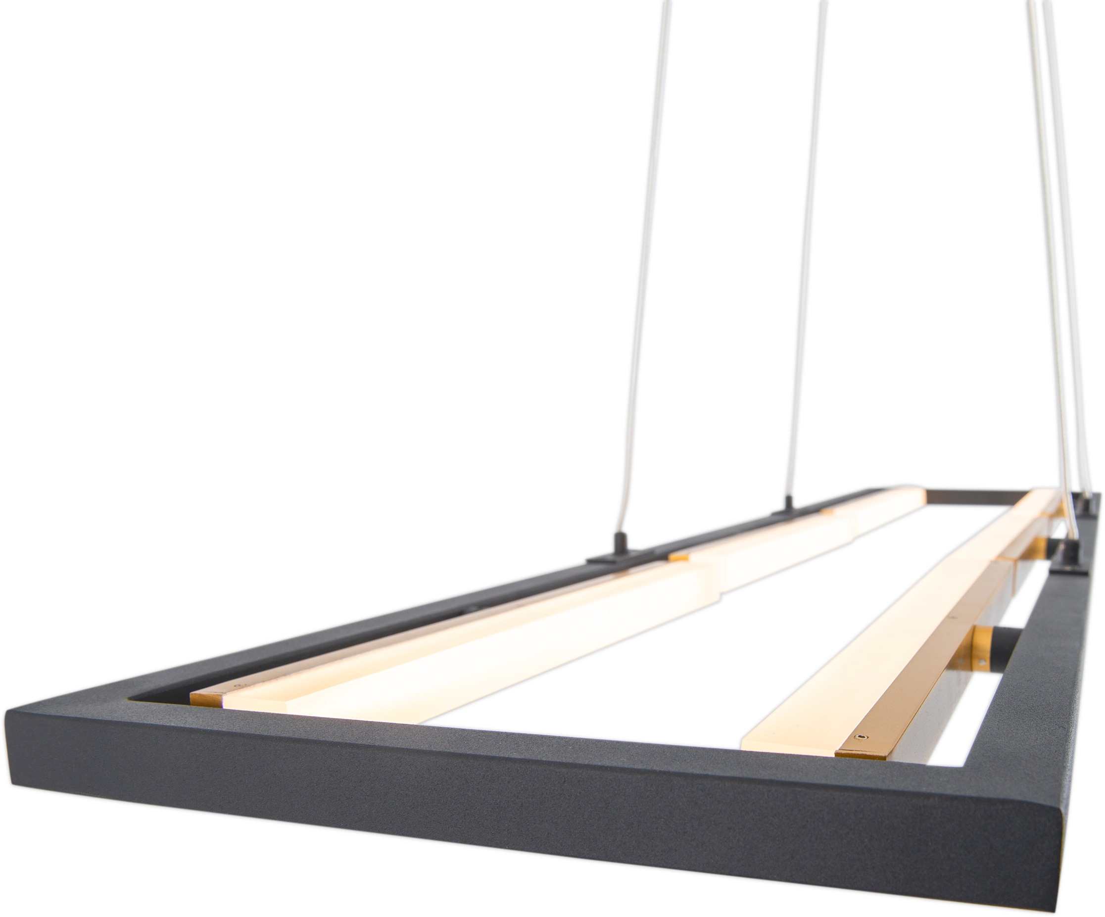 näve LED Pendelleuchte »Cadice«, 6 flammig, Leuchtmittel LED-Board | LED fest integriert, Effizienzklasse: G, Farbe: gold, schwarz, Lichtfarbe: warmweiß