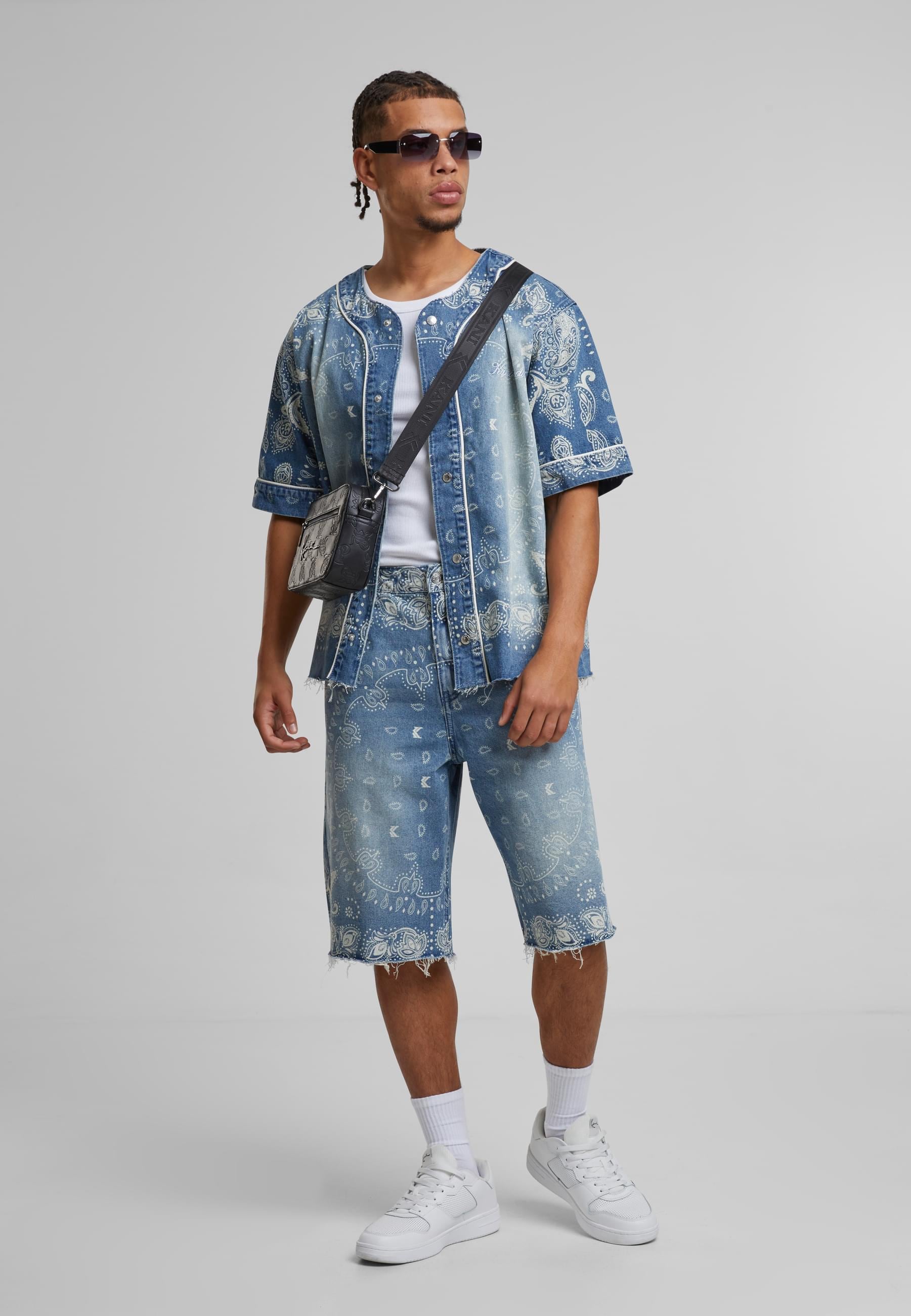 Karl Kani Langarmhemd »Karl Kani Kani Paisley Denim Baseball Shirt« 1 Stk.