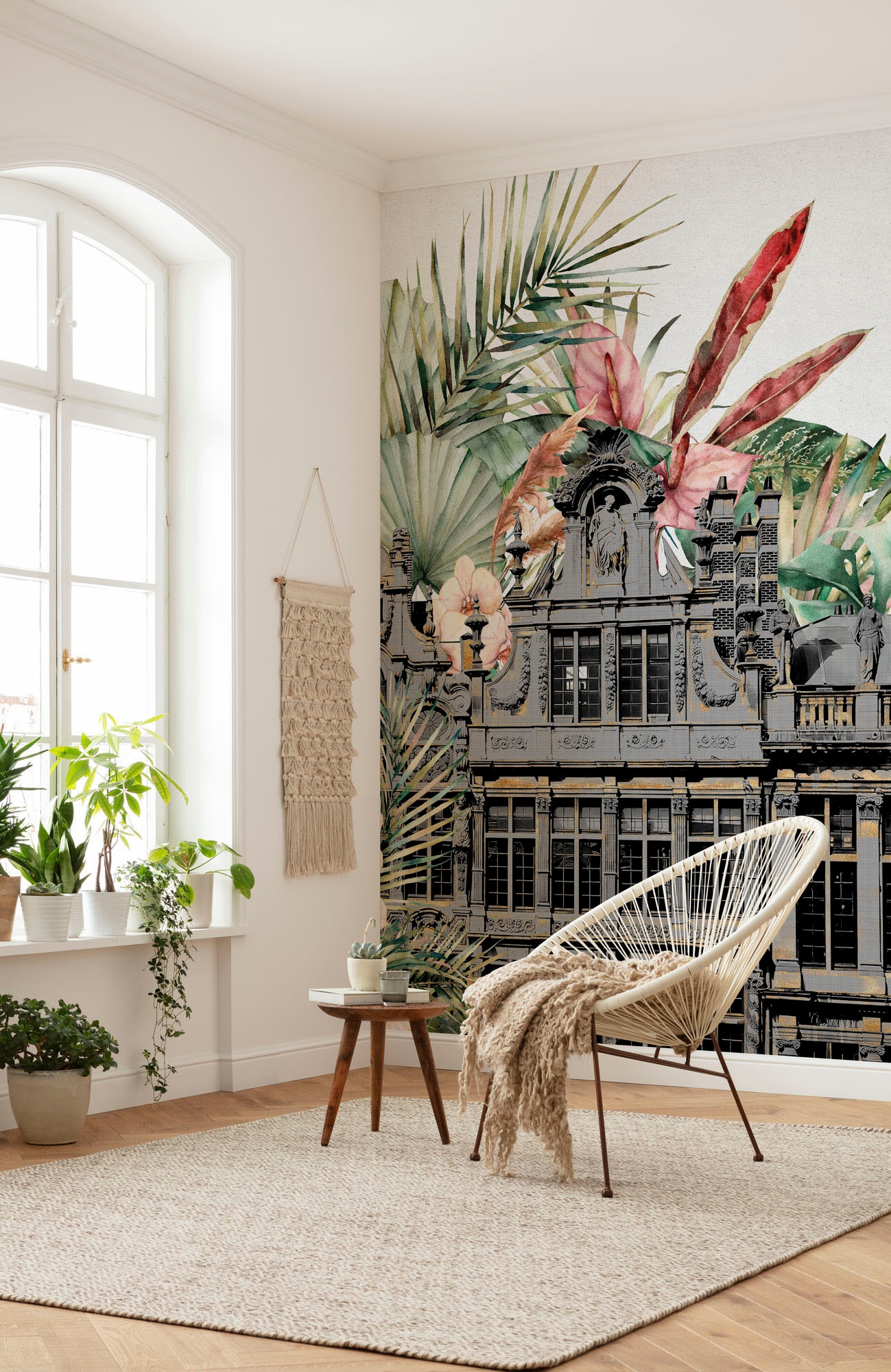 Komar Fototapete »Digitaldruck Vlies - Tropical Palace - Größe 300 x 250 cm«, bedruckt, Wohnzimmer, Schlafzimmer