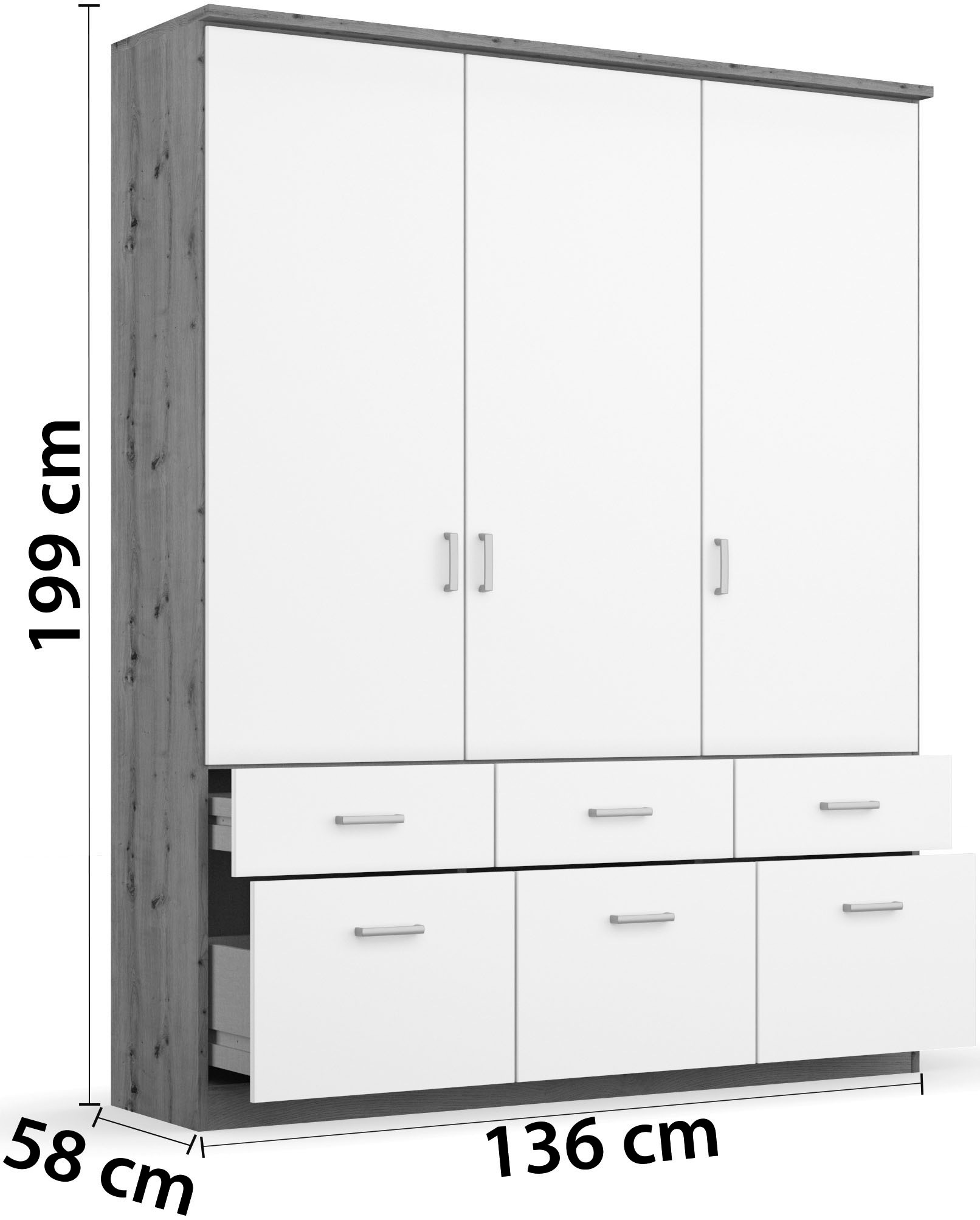 rauch Kleiderschrank »Kleiderschrank Schrank Garderobe deckenhoher Schrank BREMEN«, in vielen Farben und Ausführungen MADE IN GERMANY