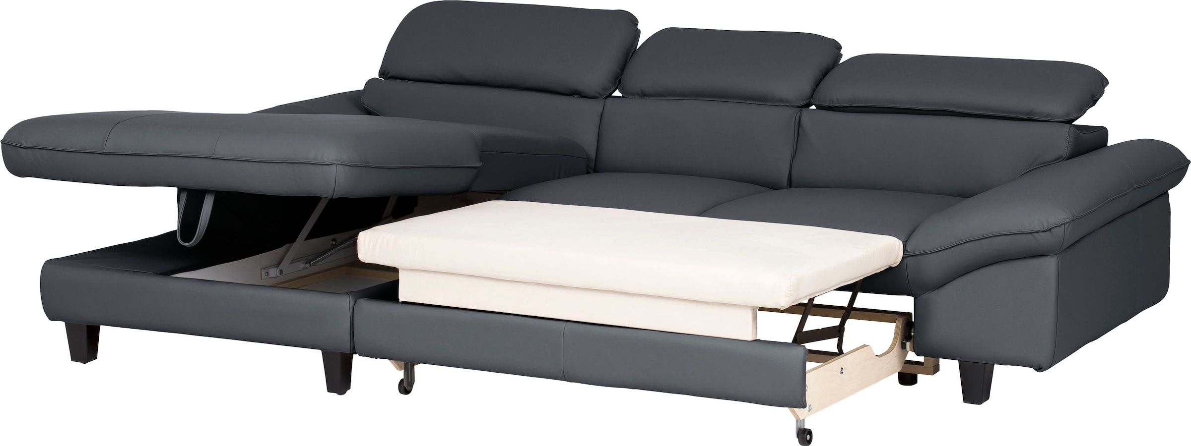 Home affaire Ecksofa »Pilot L-Form«, mit Kopfteilverstellung, wahlweise mit Bettfunktion & Bettkasten
