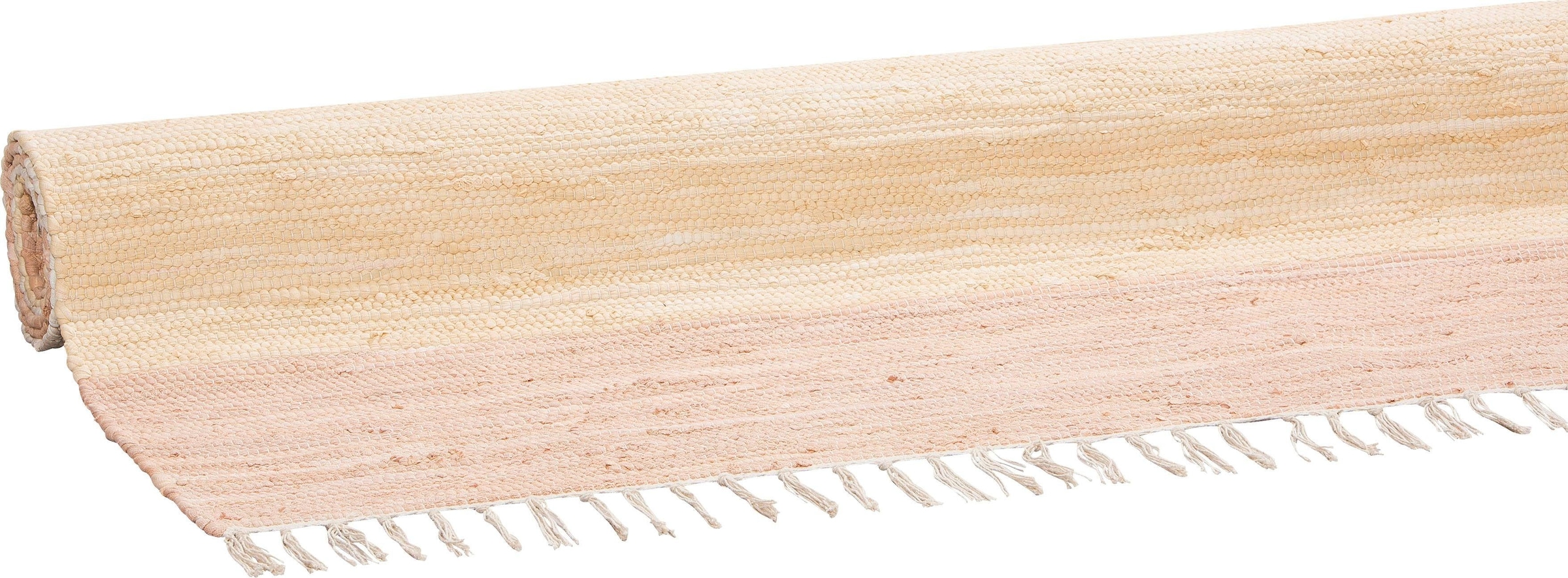 4. Bild von Home affaire Teppich »Merle«, rechteckig, Flachgewebe, gestreift, handgewebt, beidseitig verwendbar, mit Fransen