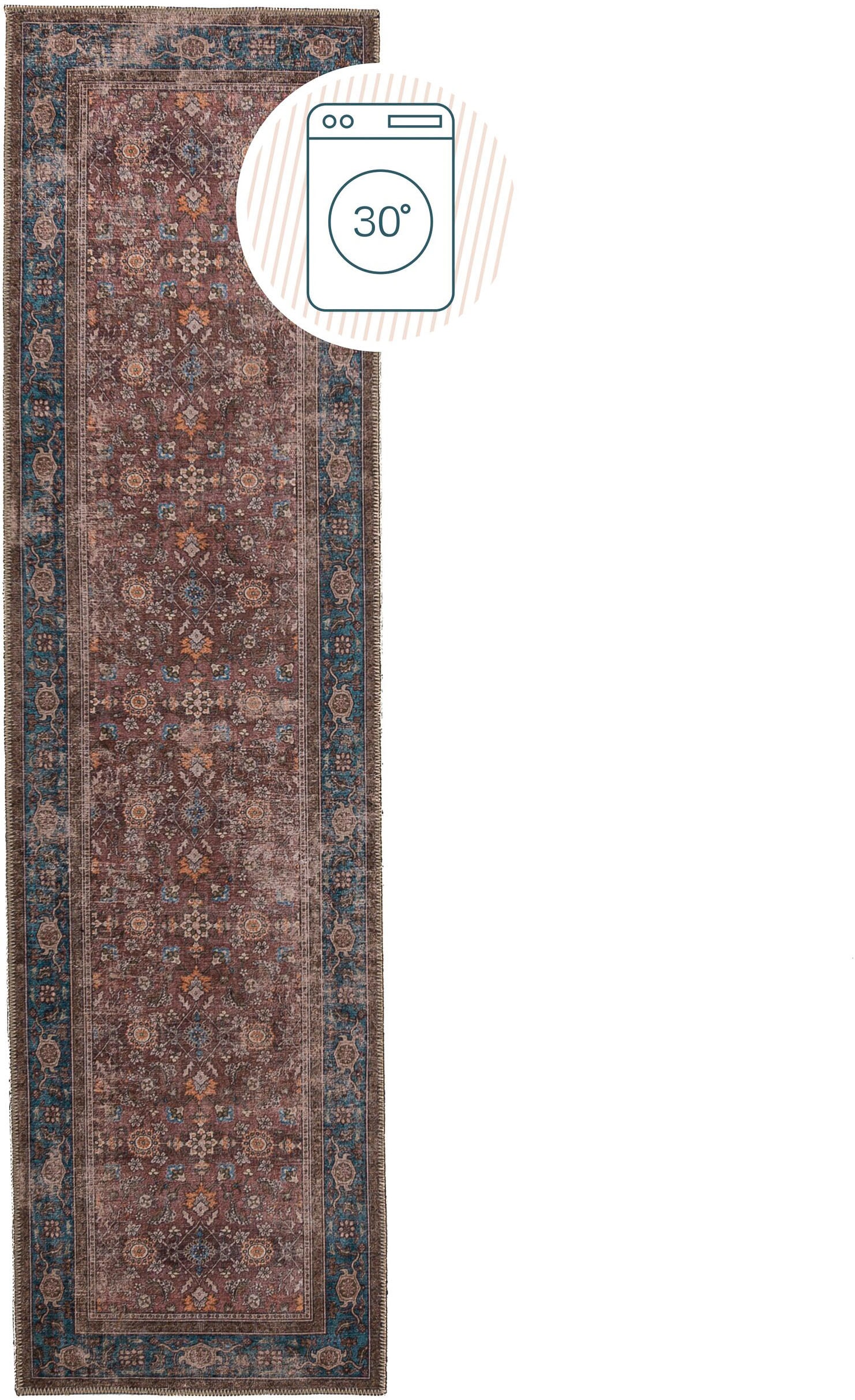 FLAIR RUGS Teppich »Cyra«, rechteckig, 4 mm Höhe, Waschbarer Traditioneller günstig online kaufen