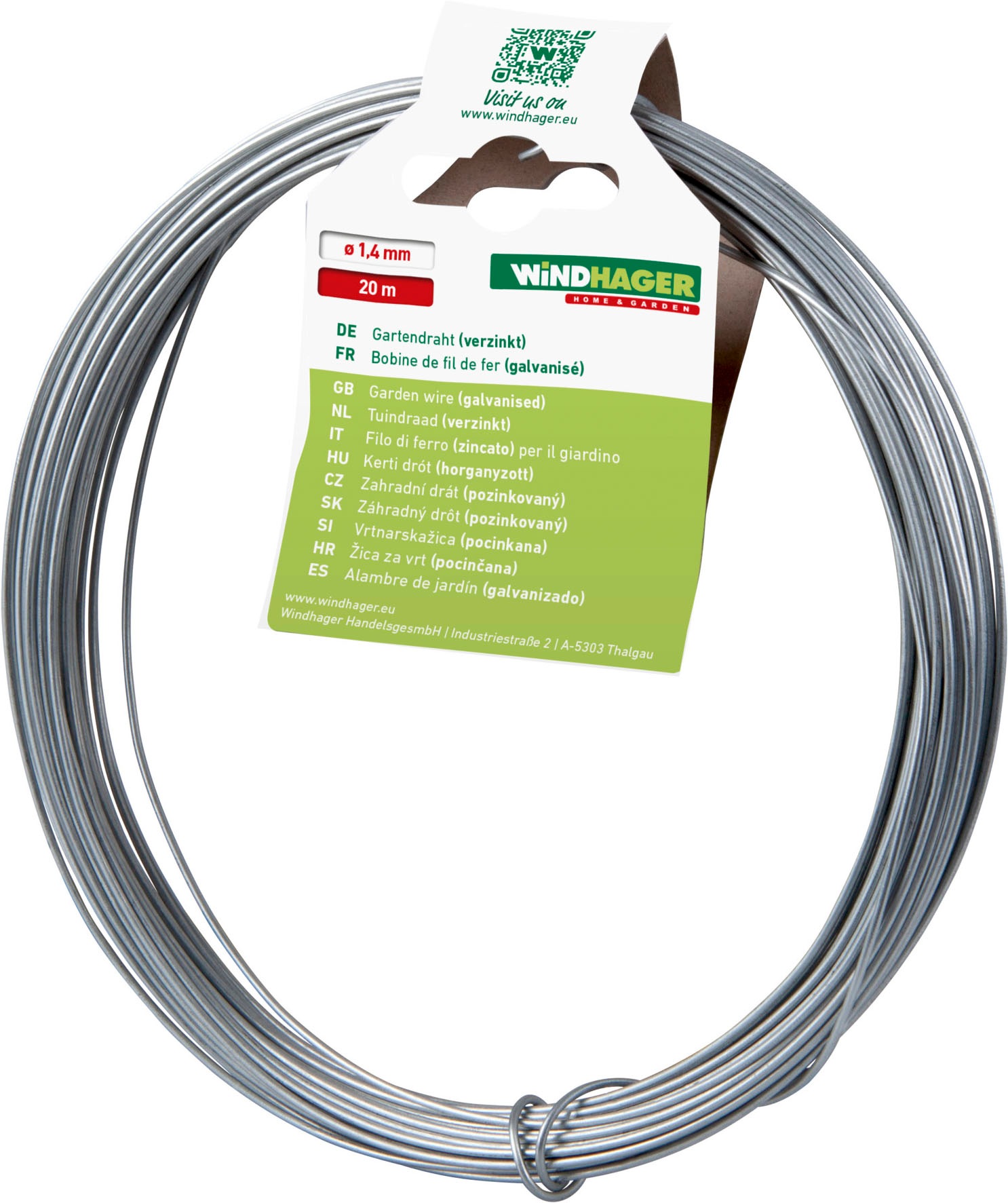 Windhager Pflanzschnur »für Garten-, Binde- und Bastelarbeiten, Gartendraht aus Zink« 1 Stk. tlg. Blumendraht erhältlich in unterschiedlichen Größen
