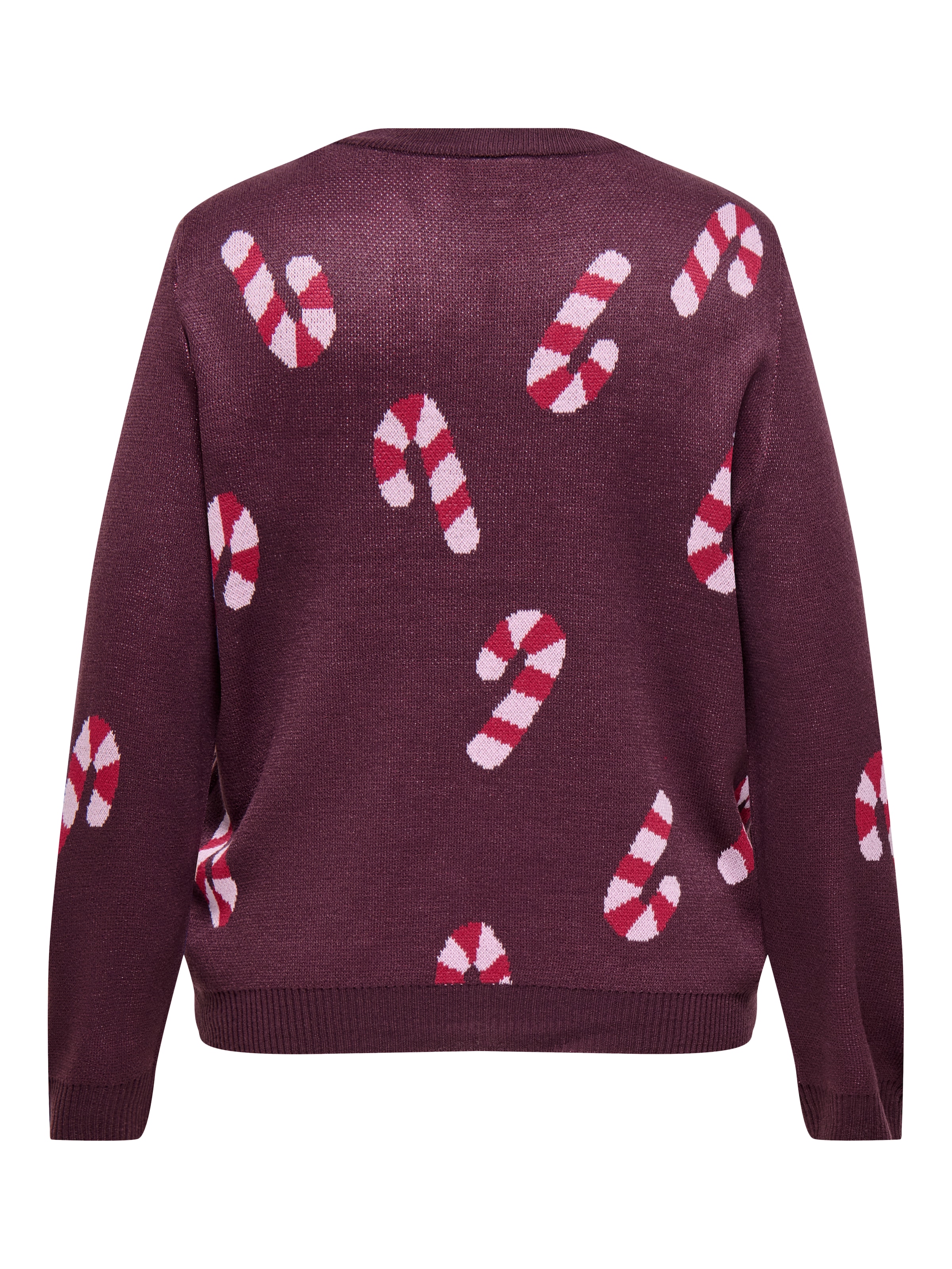 ONLY CARMAKOMA Weihnachtspullover »CARXMAS JOLLIE LS O-NECK KNT« Kunstfaser, Weihnachtsmotiv