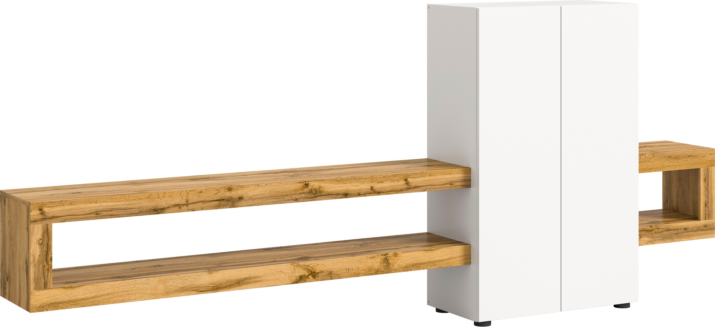 INOSIGN Wohnwand »Zolder, Breite 270 cm, push-to-open, 2 Türen, 2 Einlegebö günstig online kaufen